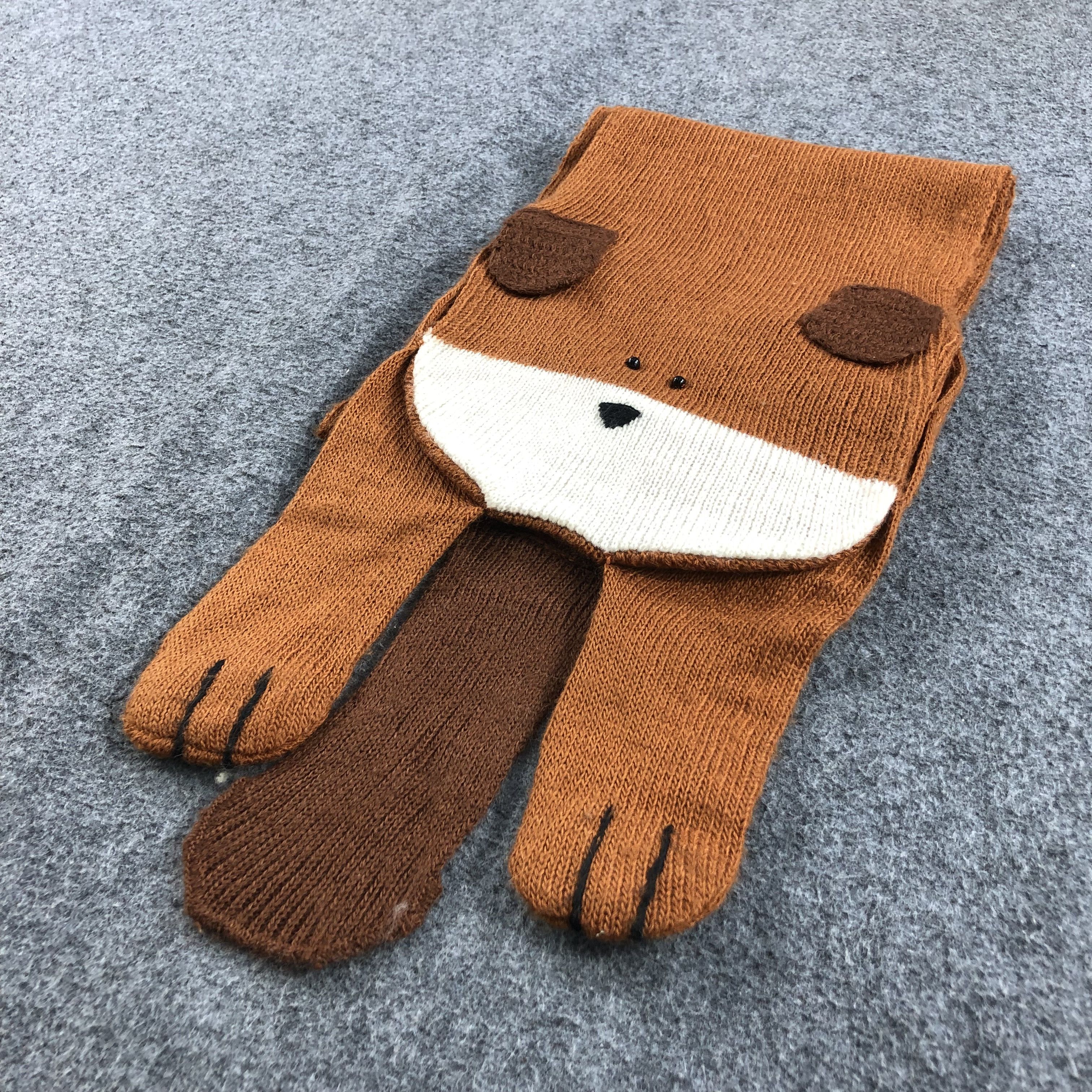 Anime Brown Dog Wool Scarf Muffler V657 Size ONE SIZE - 3 Thumbnail