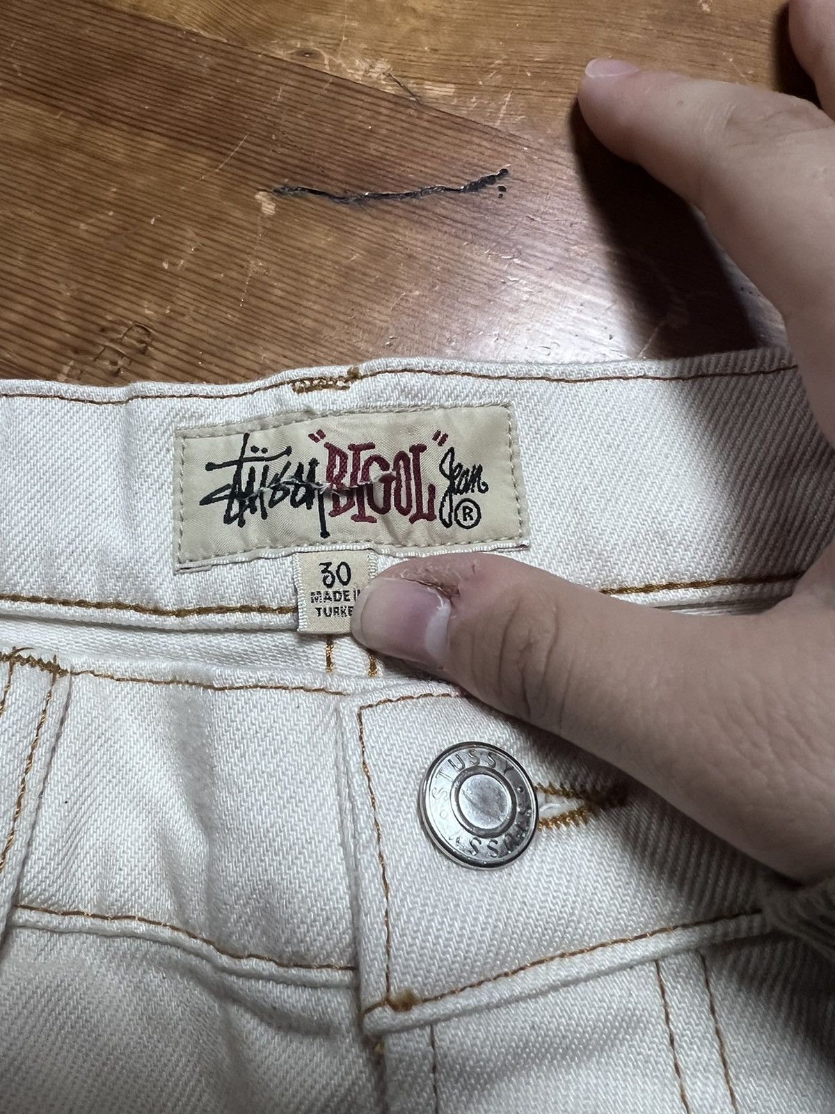 Japanese Brand × Stussy Stussy Big’ol cream shorts **RARE** Size US 30 / EU 46 - 5 Thumbnail
