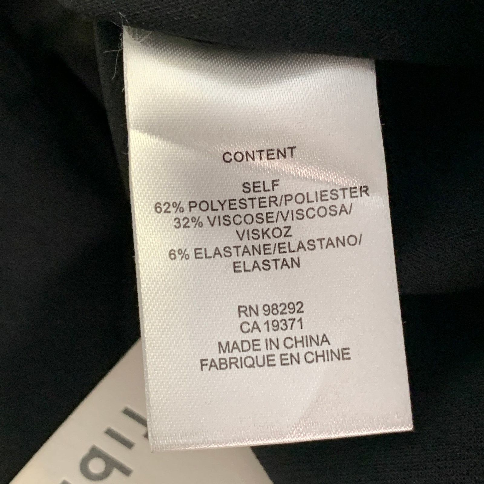 Tibi Black Polyester Blend Fitted Back Zipper Casual Pants Size 32" / US 10 / IT 46 - 6 Thumbnail