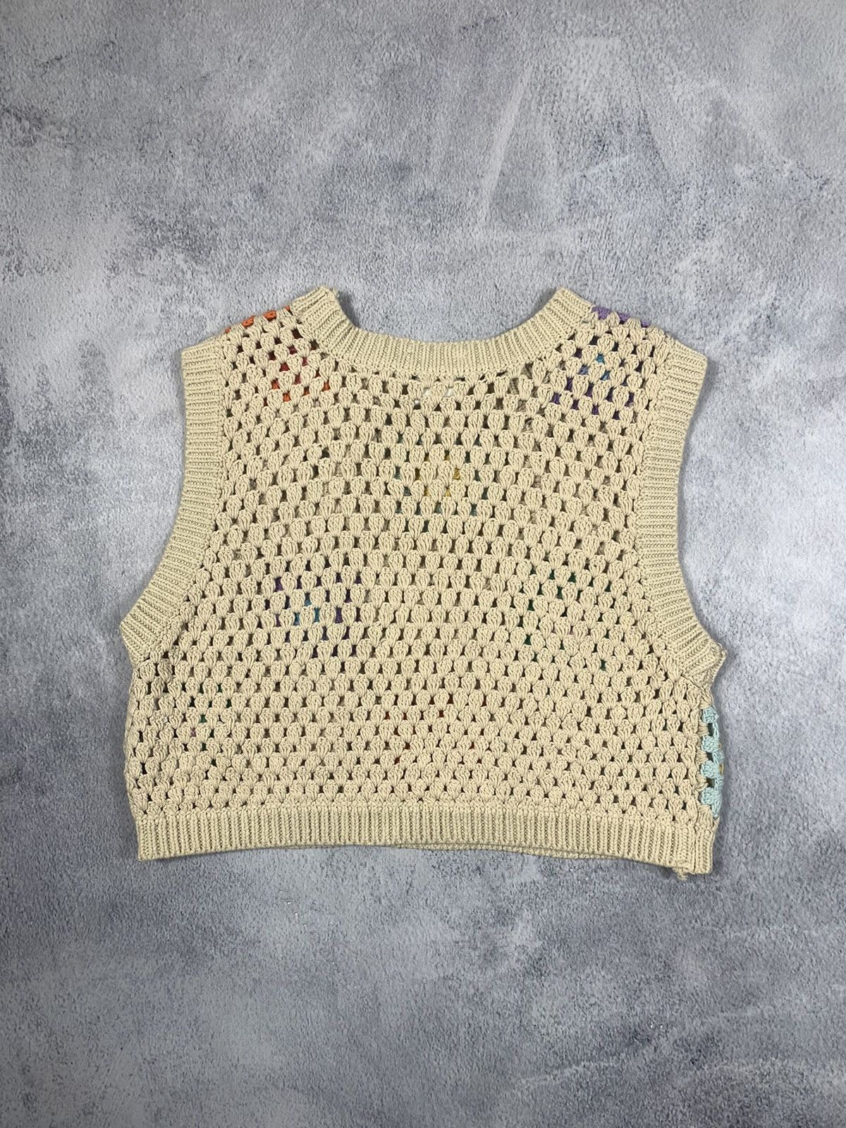 Japanese Brand × Vintage Vintage Japanese vest knitwear cropped y2k style size M Size M / US 6-8 / IT 42-44 - 4 Thumbnail
