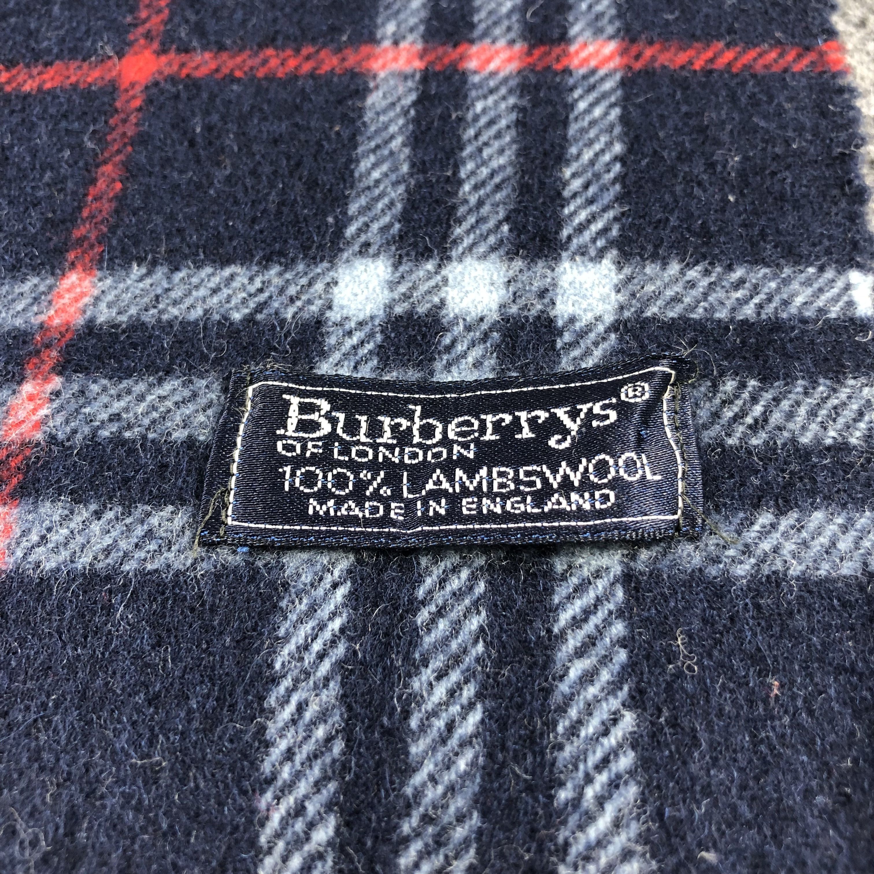 Burberry Burberrys Nova Check Blue Wool Scarf Muffler V647 Size ONE SIZE - 4 Thumbnail