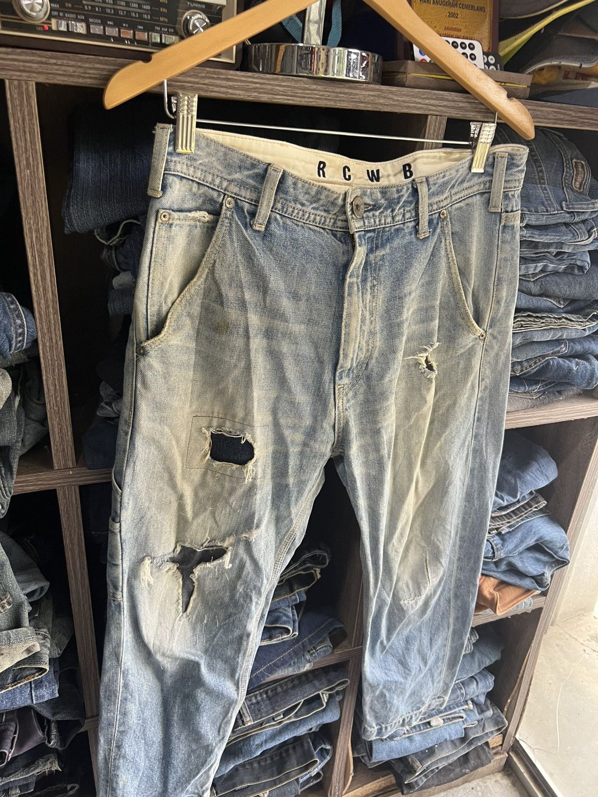 Japanese Brand 🔥Rare RCWB & Co Distressed Denim Size US 32 / EU 48 - 6 Thumbnail