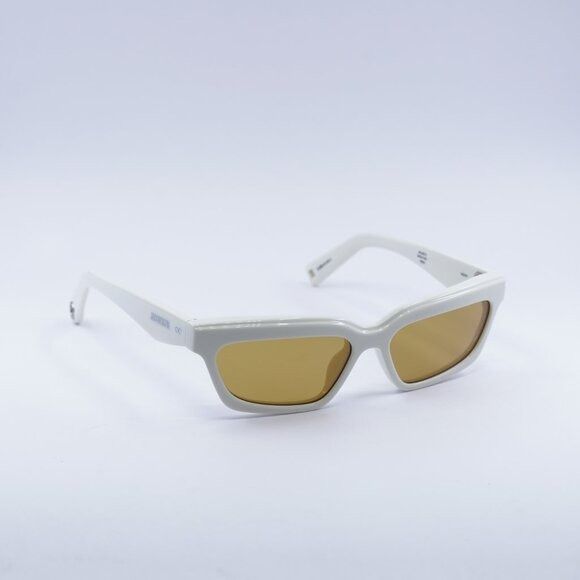 Jacquemus Jacquemus SALON JAC/62 C3 Sunglasses White Rectangle Frame Size ONE SIZE - 5 Thumbnail