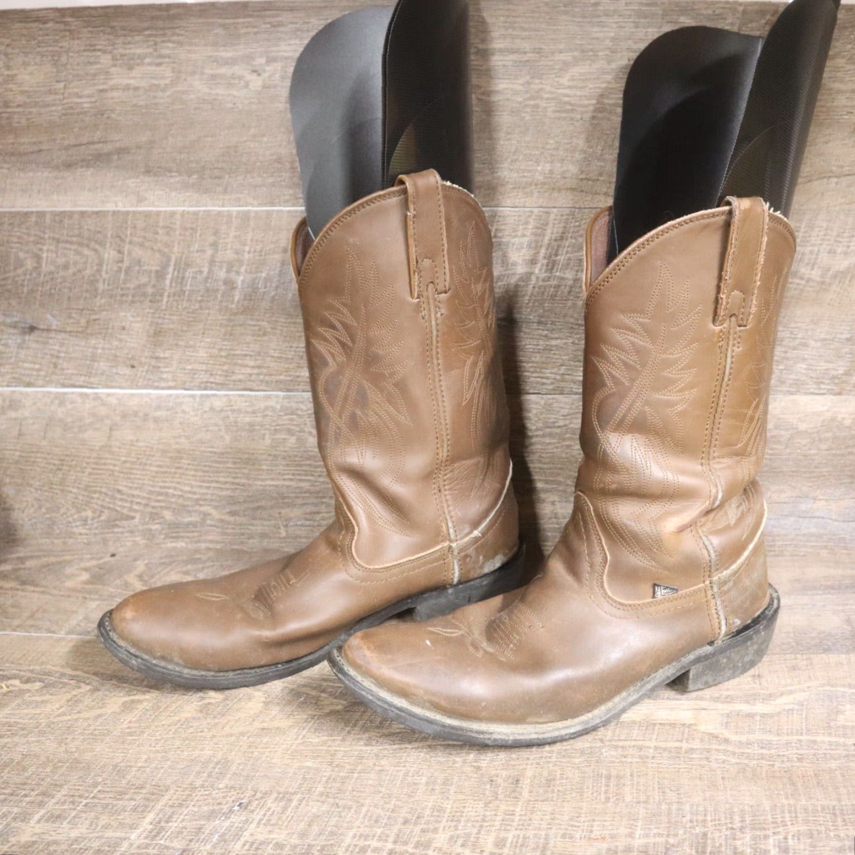 Justin Boots Justin Leather Boots Western Cowboy 12" Leather upper Adult Men's Size 13 Size US 13 / EU 46 - 2 Thumbnail
