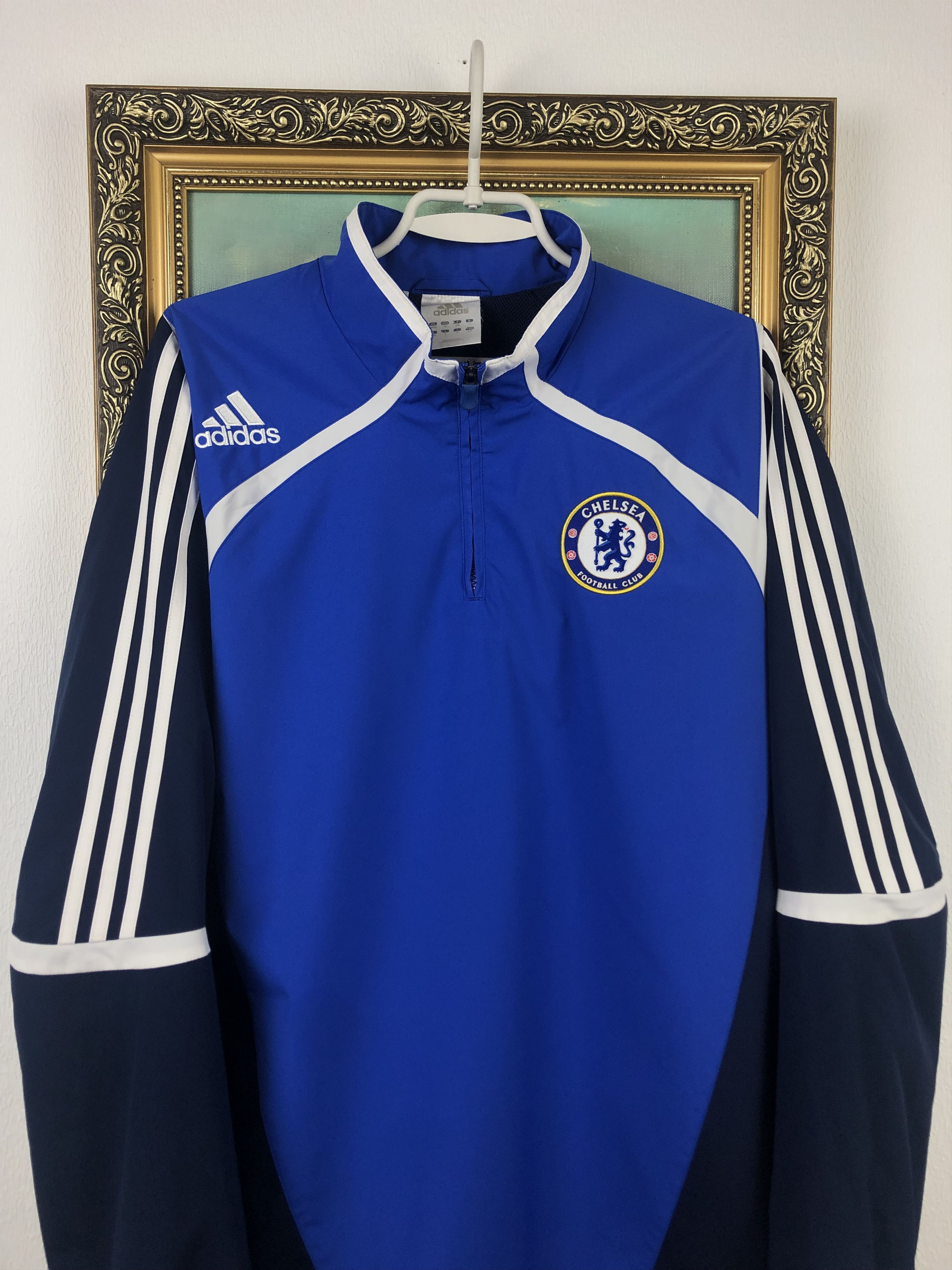 Adidas Vintage Chelsea Football Sweatshirt Soccer Jacket Rare Size US M / EU 48-50 / 2 - 2 Thumbnail