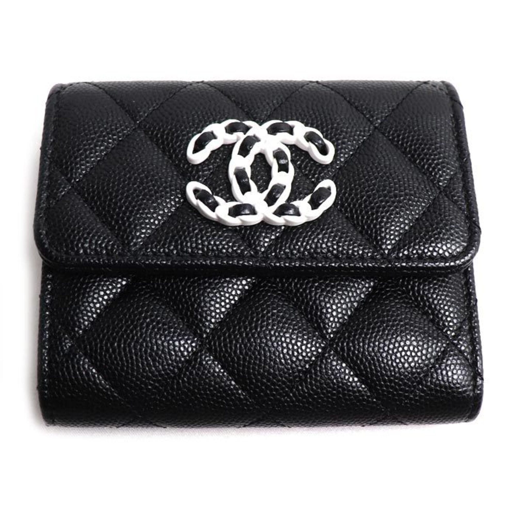 Chanel CHANEL 19 Small Flap Wallet Tri-fold AP3711 Women's Size ONE SIZE - 1 Thumbnail