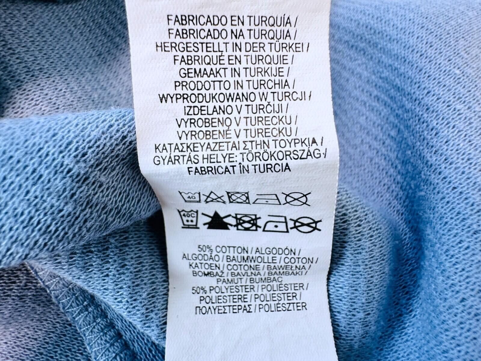 Primark Primark T-Shirt Men's UK Size XL Blue Textured Short Sleev Size US XL / EU 56 / 4 - 12 Thumbnail