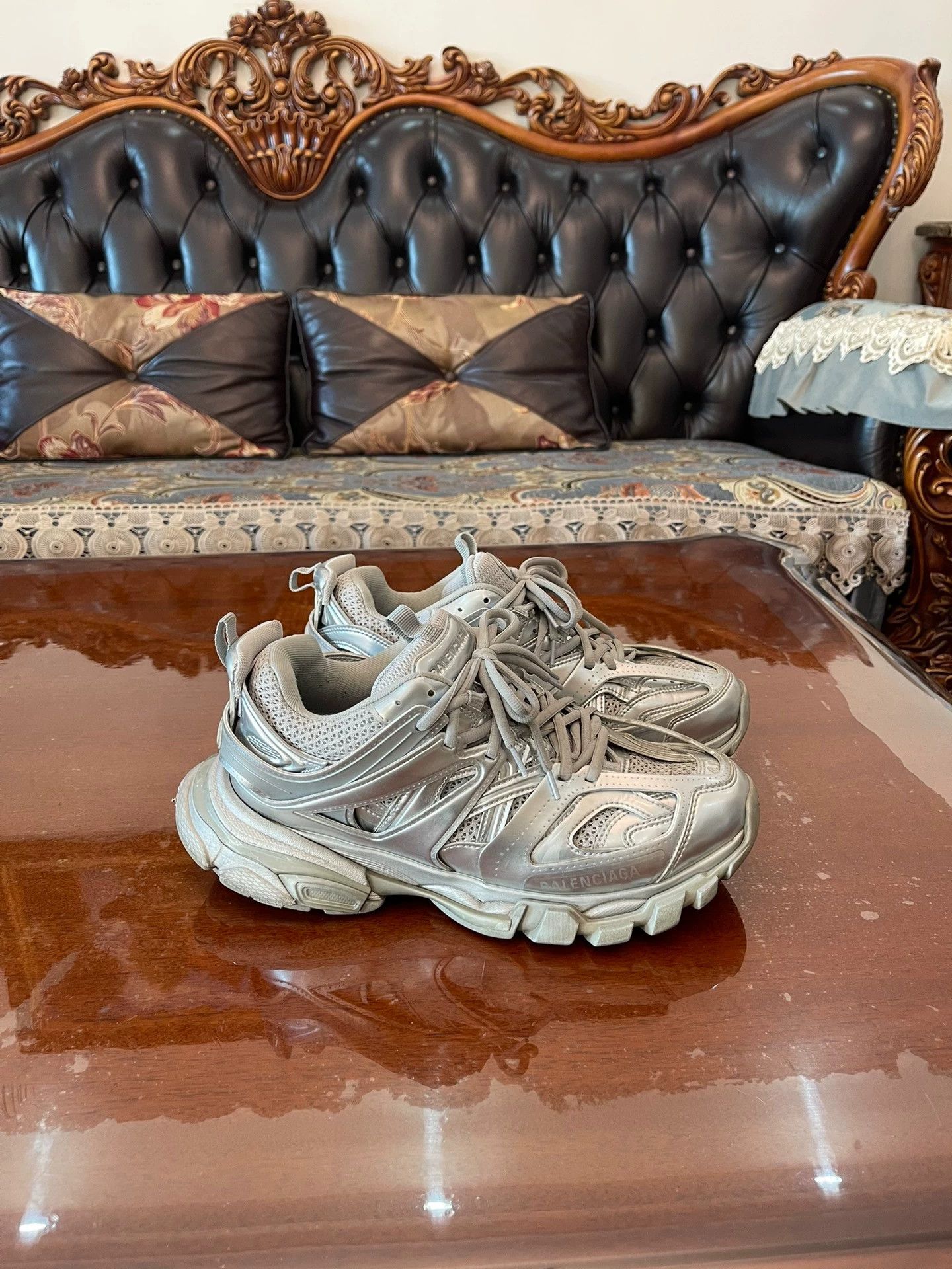 Balenciaga Balenciaga Triple S Metallic Silver 41 Size US 8 / EU 41 - 2 Thumbnail