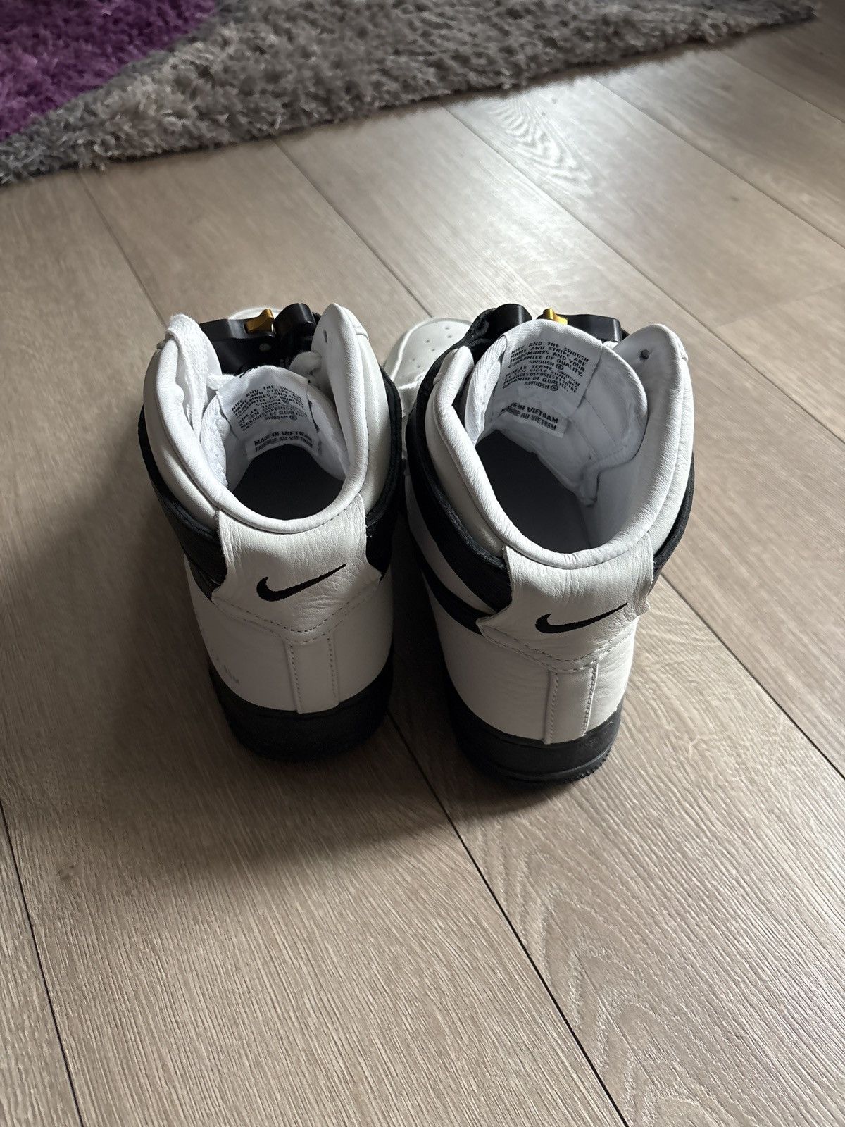 1017 ALYX 9SM × Nike Nike Air Force 1 High 1017 ALYX 9SM - White Black - UK 6 Size US 6 / EU 39 - 6 Thumbnail