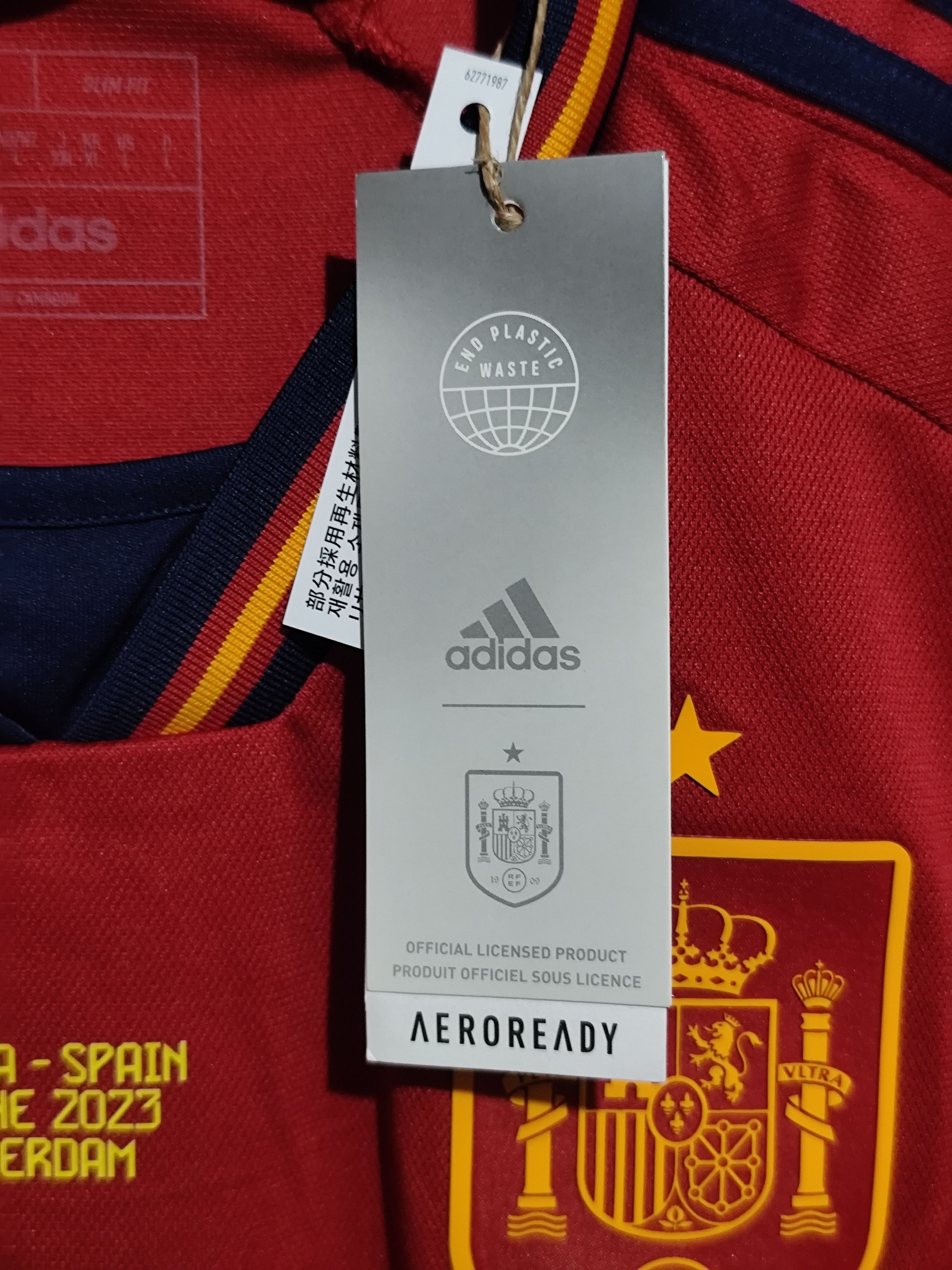 Adidas Spain #16 Rodrigo UEFA Nation League 2022/2023 Home Jersey Size US XL / EU 56 / 4 - 9 Thumbnail
