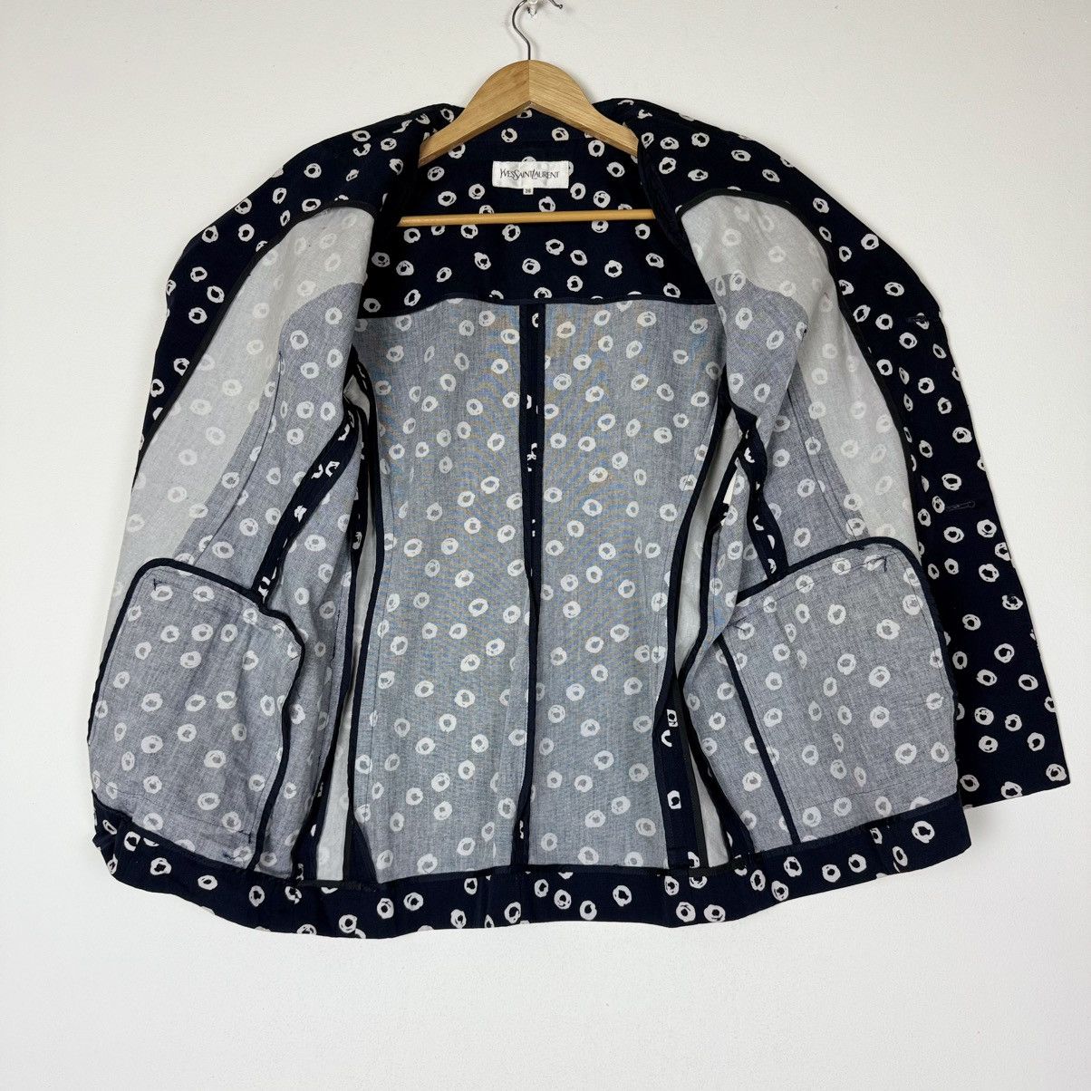 Yves Saint Laurent Yves Saint Laurent Polkadot Coat Size 36R - 7 Thumbnail