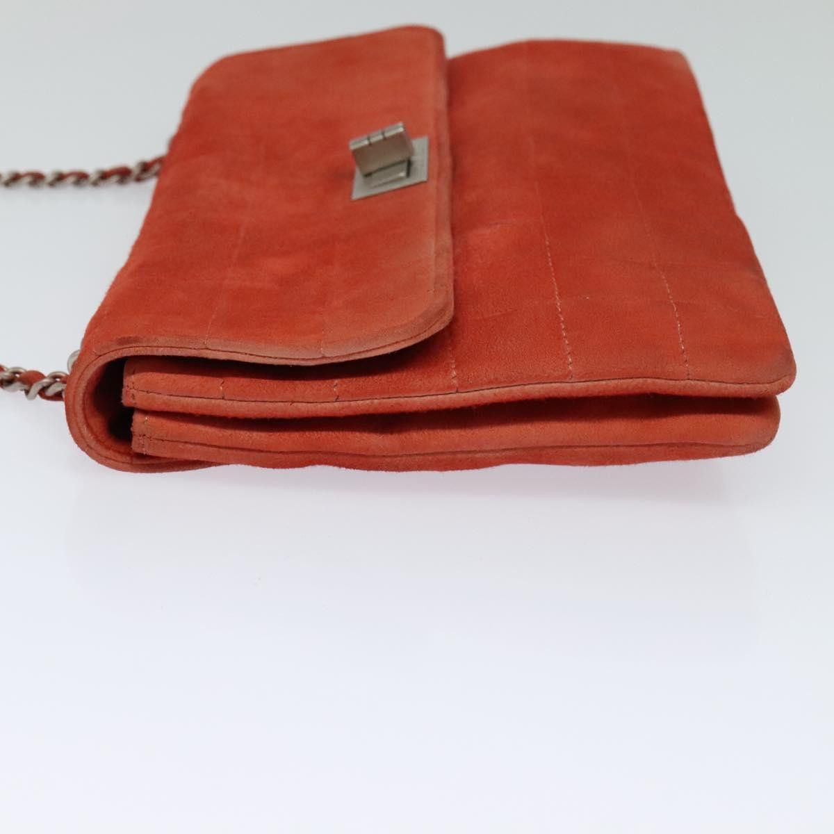 Chanel CHANEL Choco Bar Chain Shoulder Bag Suede Red CC Size ONE SIZE - 4 Thumbnail