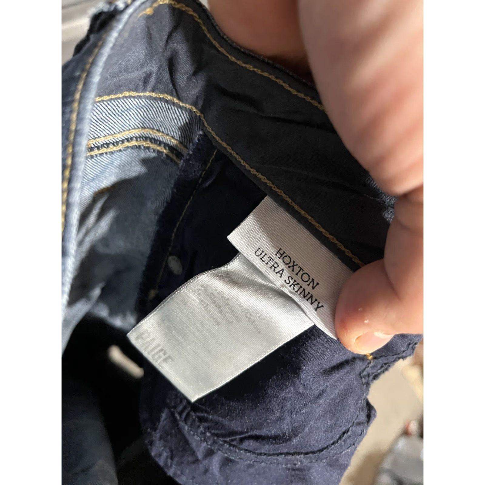 Paige Paige Jeans Woman Dark Blue Zip Ankle Hoxton Low Rise Ultra Skinny 27 | Skinny Jeans Women’s Blue Paige Slim Pockets Size 27" / US 4 / IT 40 - 6 Thumbnail
