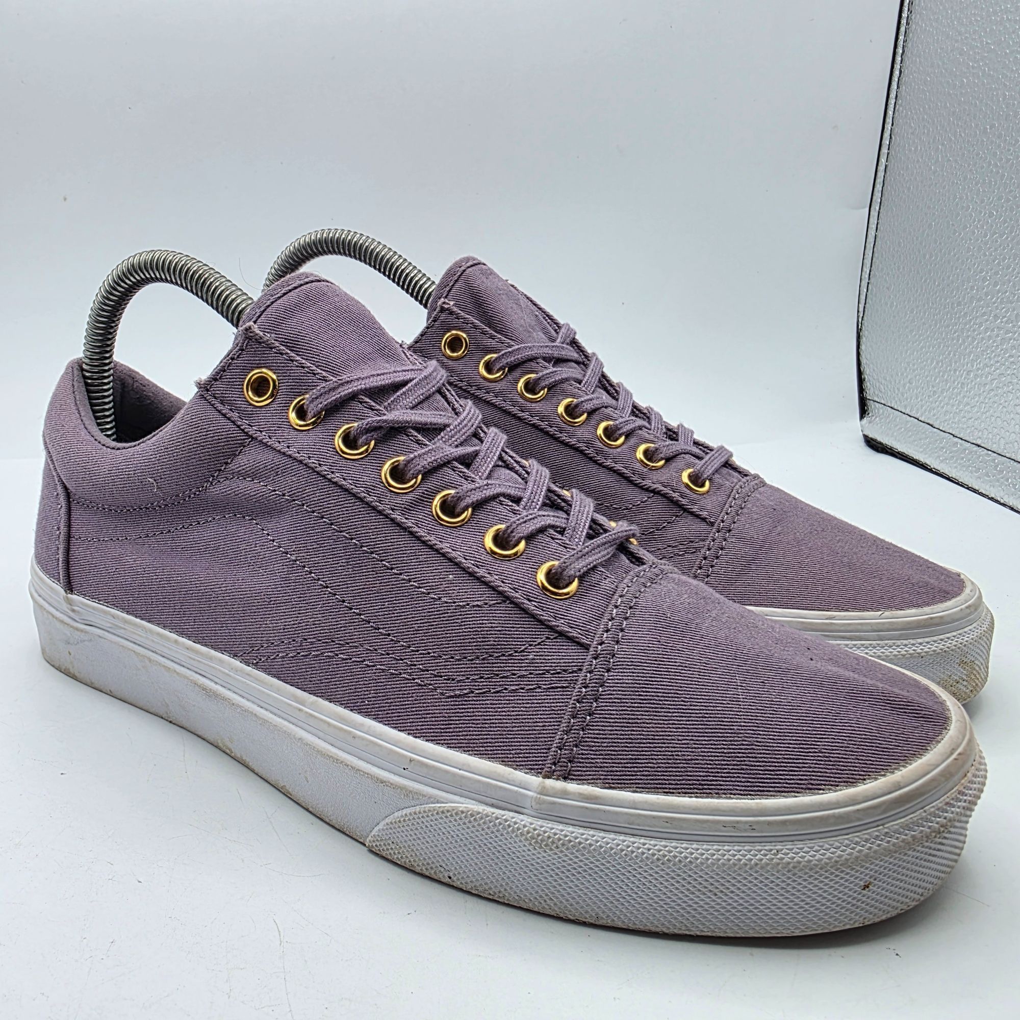 Vans Vans Old Skool Womens 8.5 Purple Gold Casual Sneakers Skate Size US 8.5 / IT 38.5 - 1 Thumbnail