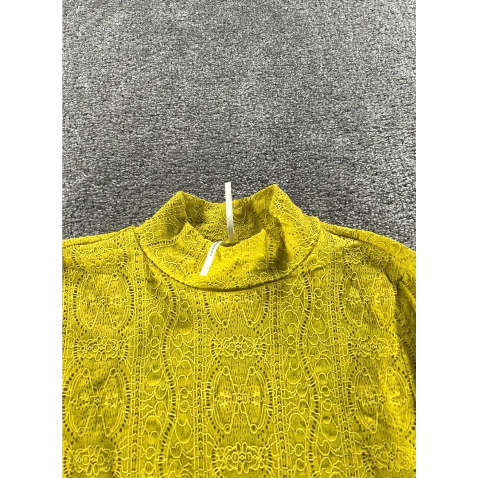 Anthropologie Anthropologie Sweater Adult Medium Yellow Knit Turtleneck Pullover Womens Size M / US 6-8 / IT 42-44 - 2 Thumbnail