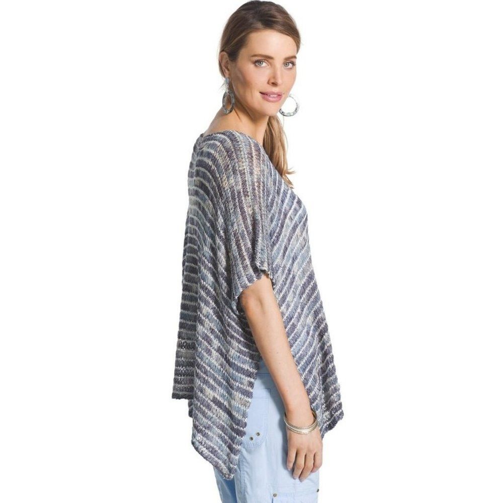 Chicos NWT New $109 Chico's Knit Textured Tegan Poncho Size L/XL Size L / US 10 / IT 46 - 2 Thumbnail