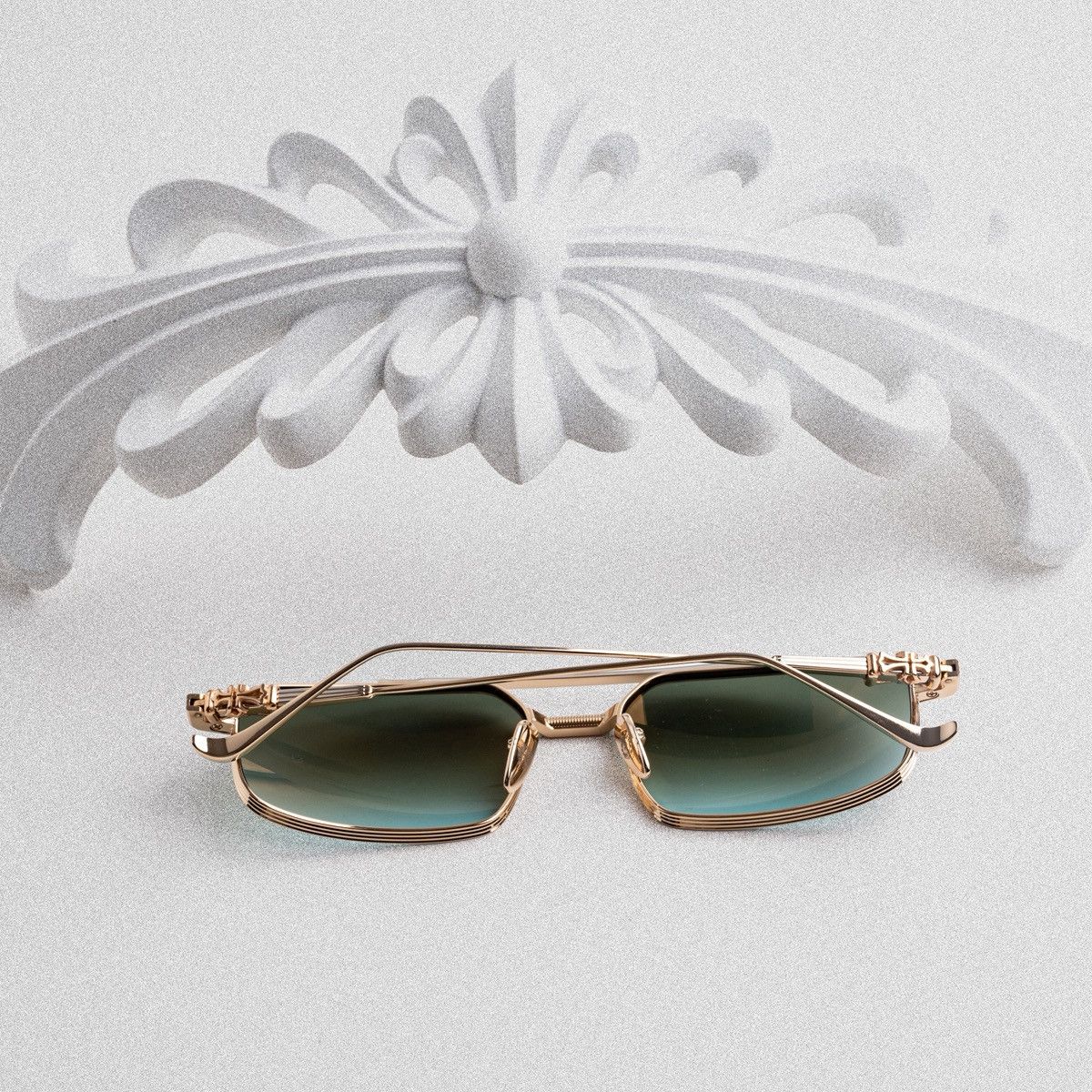Chrome Hearts CHROME HEARTS LICK'N GOLD PLATED - SHINY SILVER SUNGLASSES Size ONE SIZE - 6 Thumbnail