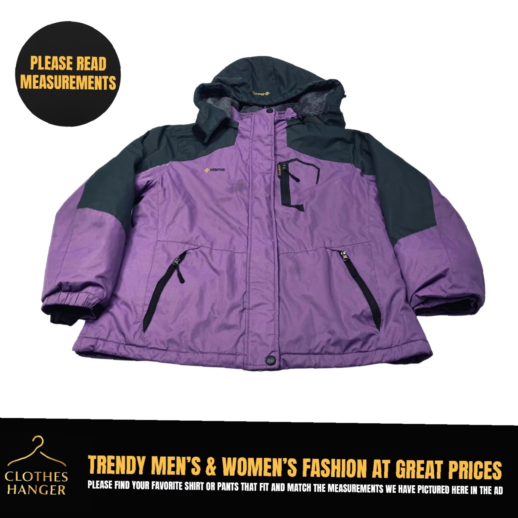 Vintage GEMYSE Ski Jacket Windproof Waterproof Snow Coat Hooded Large Polyester Winter - Women's Jacket Size L / US 10 / IT 46 - 2 Thumbnail