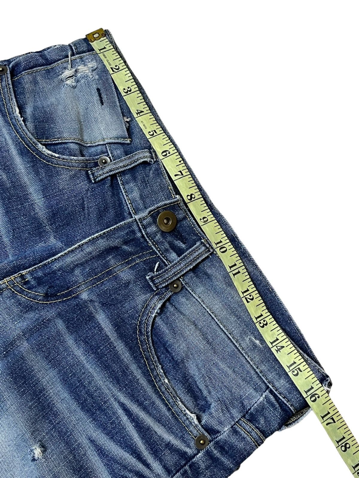 Japanese Brand SICK🔥JAPANESE BRAND OLD ARMY DISTRESSED STYLE DENIM/JEANS Size US 32 / EU 48 - 16 Thumbnail