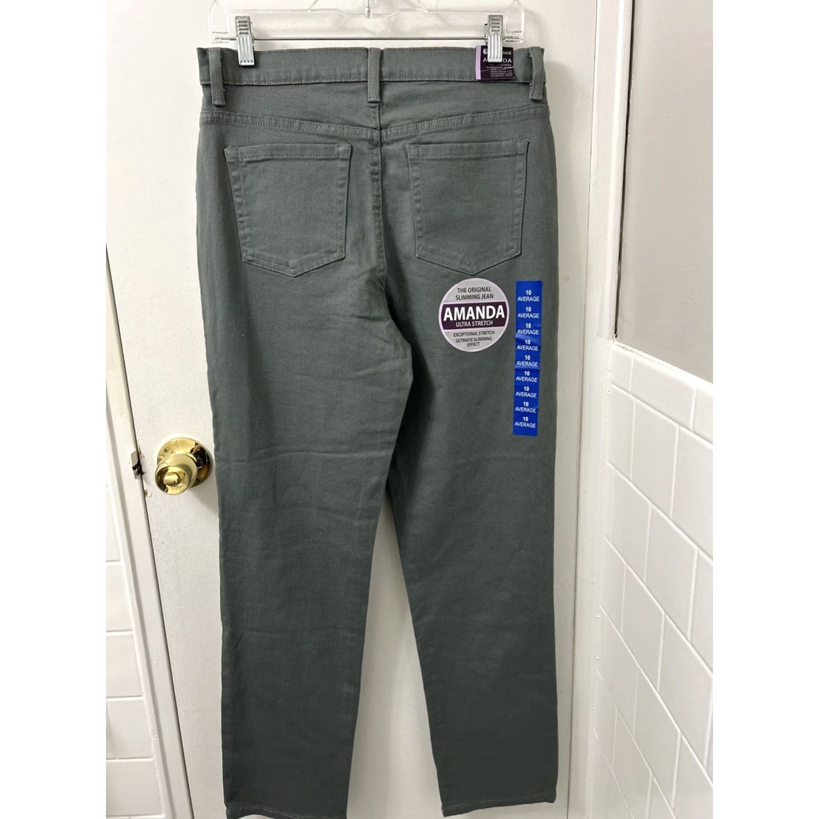 Gloria Vanderbilt Gloria Vanderbilt Amanda Jeans Women Sz 10 Gray Slim Straight 31x31 Denim 5-Pocket VINTAGE? Size 32" / US 10 / IT 46 - 6 Thumbnail