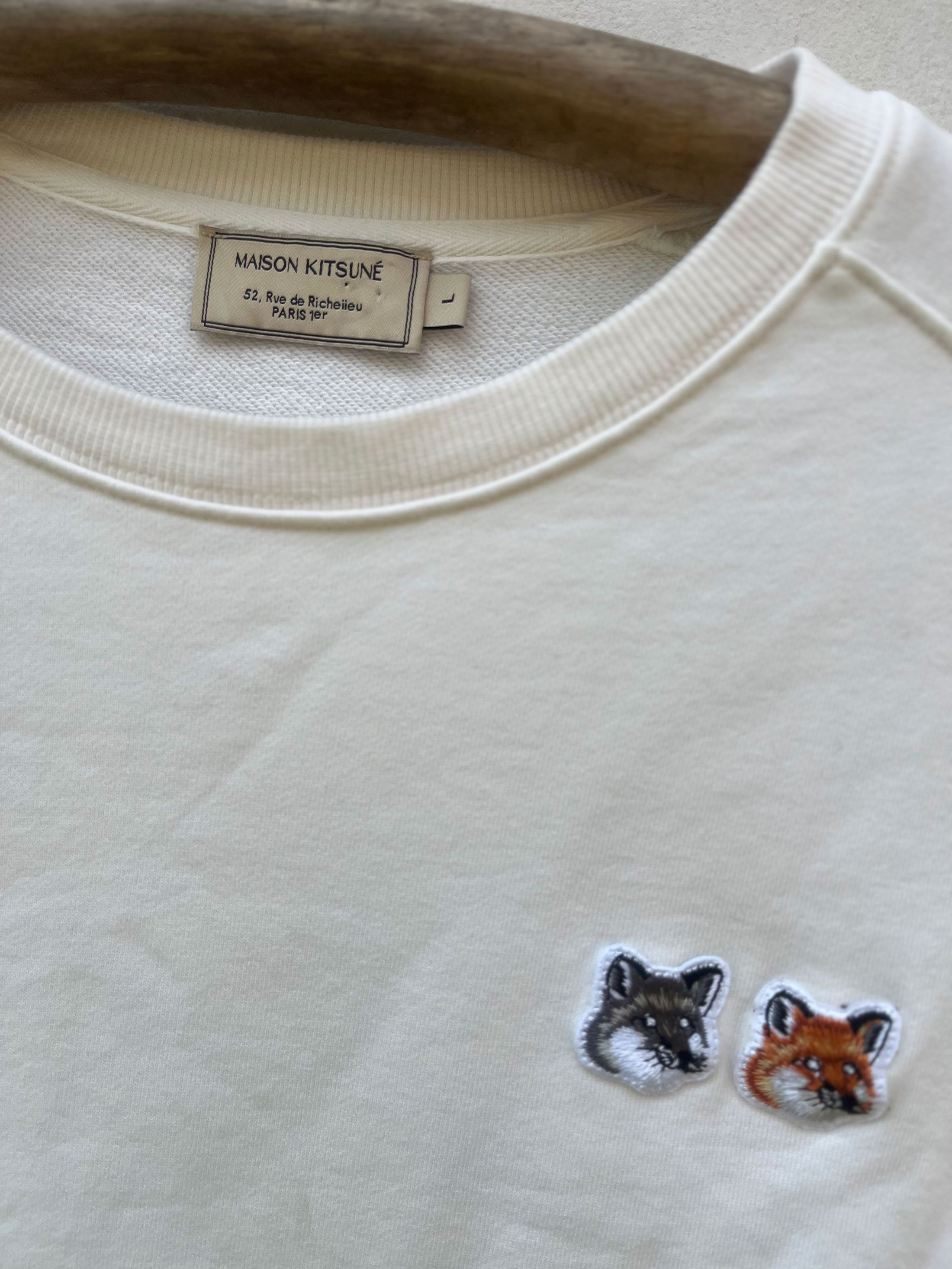 Maison Kitsune Maison Kitsune Paris Warm Shirt Pull Over Sweater Size US L / EU 52-54 / 3 - 2 Thumbnail