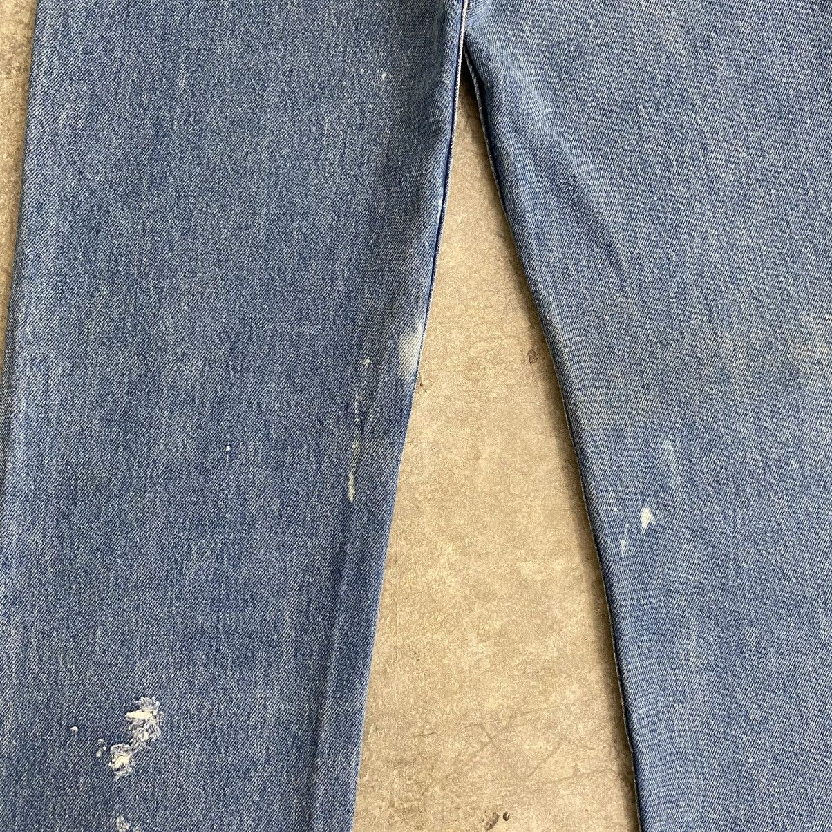 Levi's Size 29x32.5 Vintage 1992 Levis 501 Faded Blue Stained Jeans Size US 29 - 15 Thumbnail