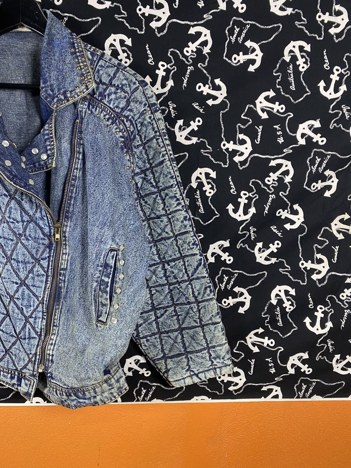Japanese Brand Vintage Hearty Heart Studded Quilted Denim Jacket Acid Wash Size M / US 6-8 / IT 42-44 - 8 Thumbnail