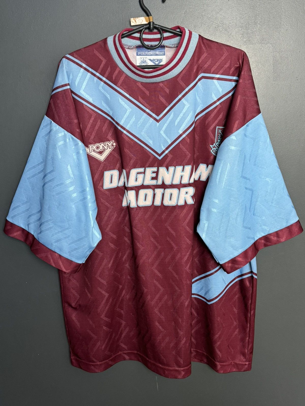 PONY West Ham United 93/95 Home Football Jersey Size US XL / EU 56 / 4 - 1 Thumbnail