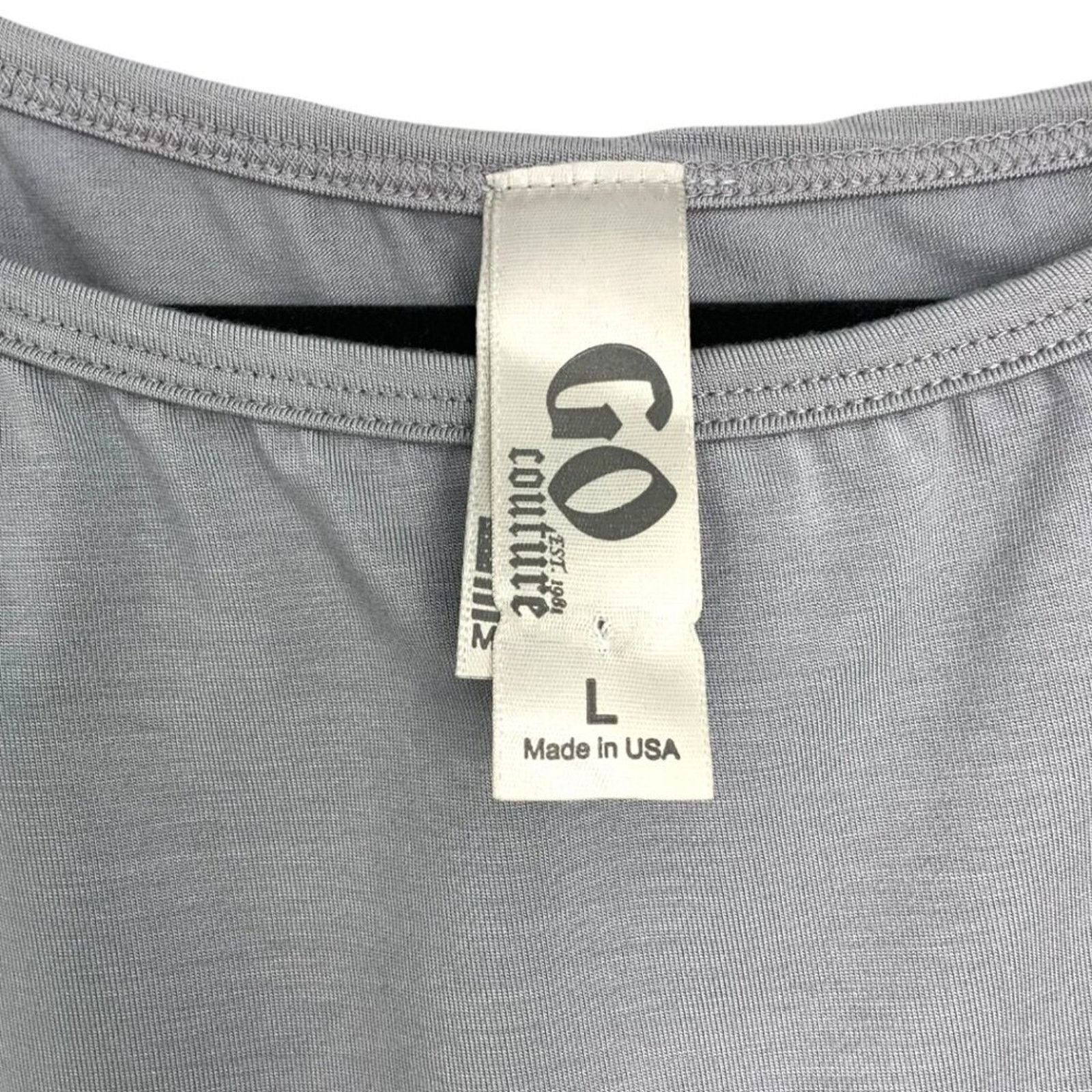 Other Go Couture Cold Shoulder Top Gray Size Large NWOT $118 MSRP Size L / US 10 / IT 46 - 3 Thumbnail