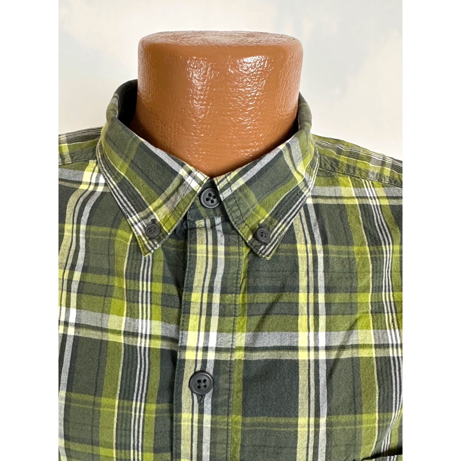 Vintage Columbia Travel Shirt Men Medium Gray Green Plaid Button-Down Cotton Shirt Size US M / EU 48-50 / 2 - 5 Thumbnail