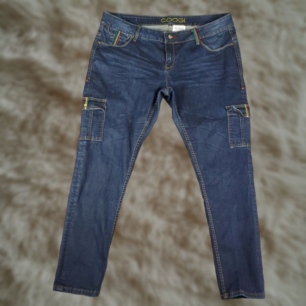 Coogi VINTAGE COOGI Jeans Women's Size 20W 40x32 Blue Cargo Denim Slim Straight 5-Pocket Size 42" / US 20 - 1 Thumbnail