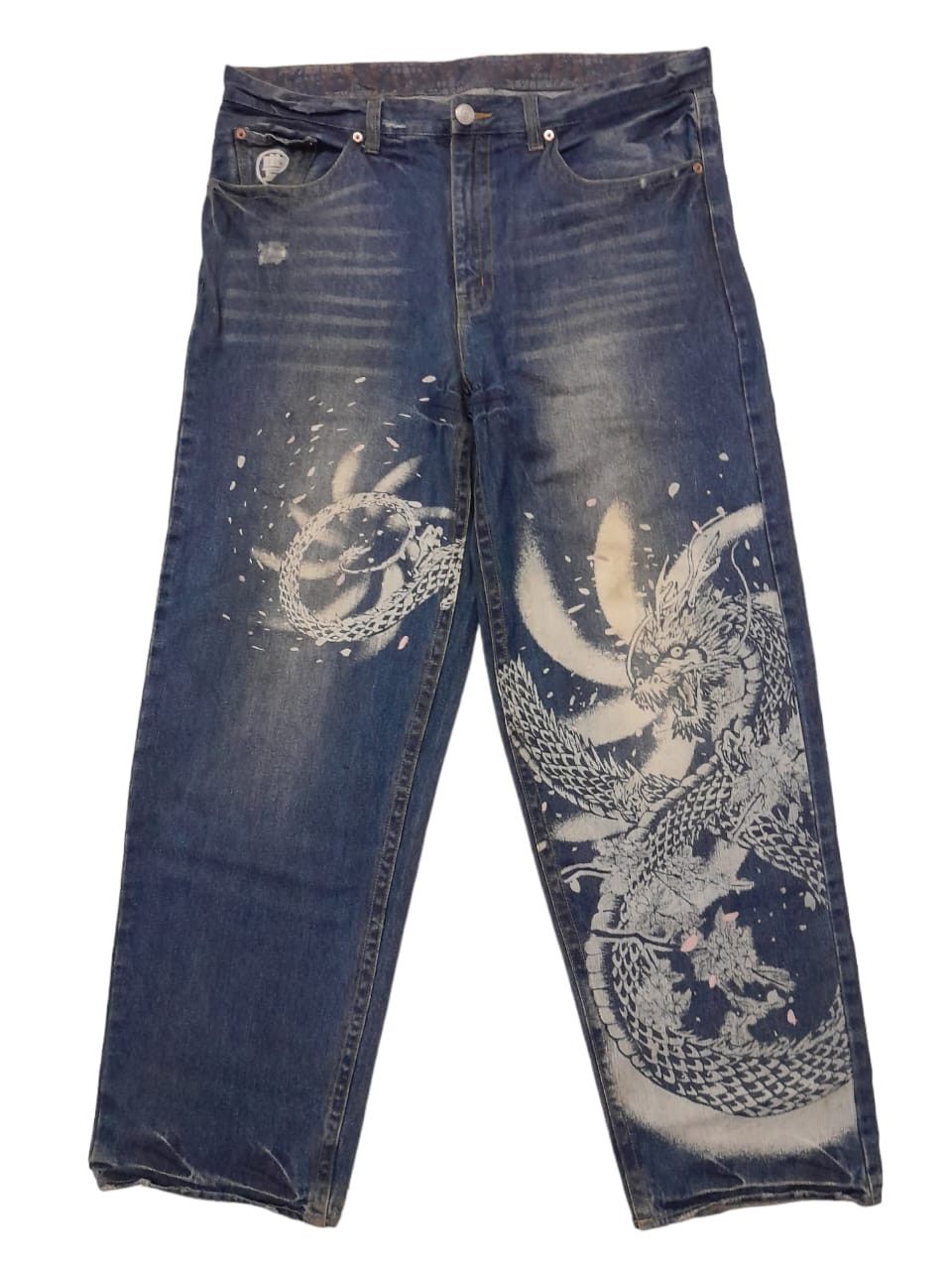 Buden Sukajan Denim Ryu Dragon Japan (F107) Waist 39