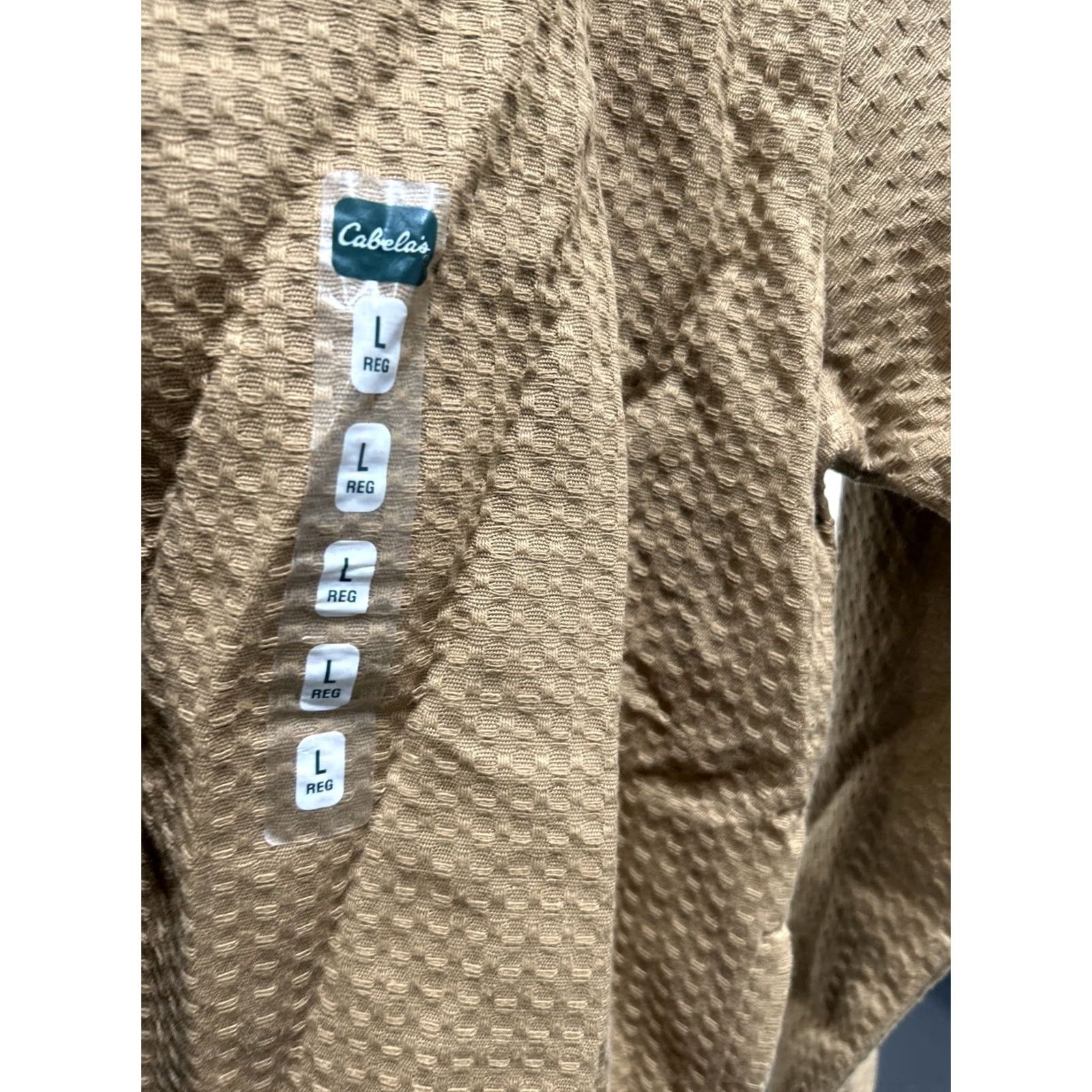 Vintage Cabela's Jacket Womens L Brown Quilted Button Up Pockets NWTs Tanish Solid Long Sleeve Lightweight Fall Spring Regular"} Size M / US 6-8 / IT 42-44 - 2 Thumbnail