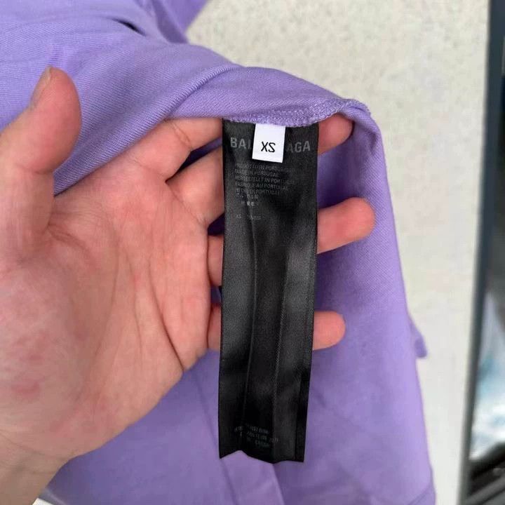 Balenciaga Balenciaga New purple double hook small logo short sleeve Size US XS / EU 42 / 0 - 4 Thumbnail