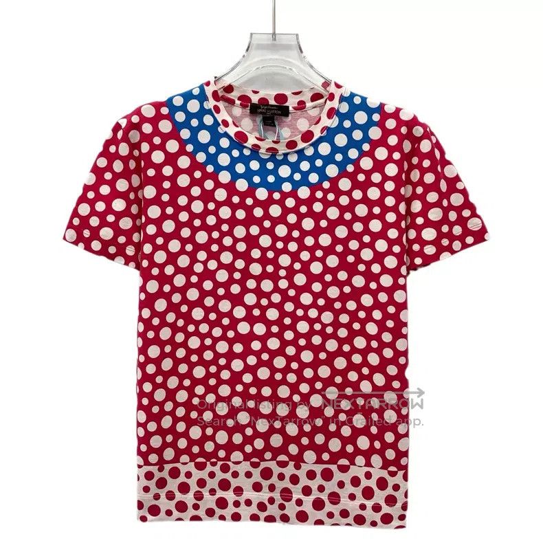 Louis Vuitton Louis Vuitton Colorblock polka-dot cotton short-sleeved T- Size L / US 10 / IT 46 - 1 Thumbnail
