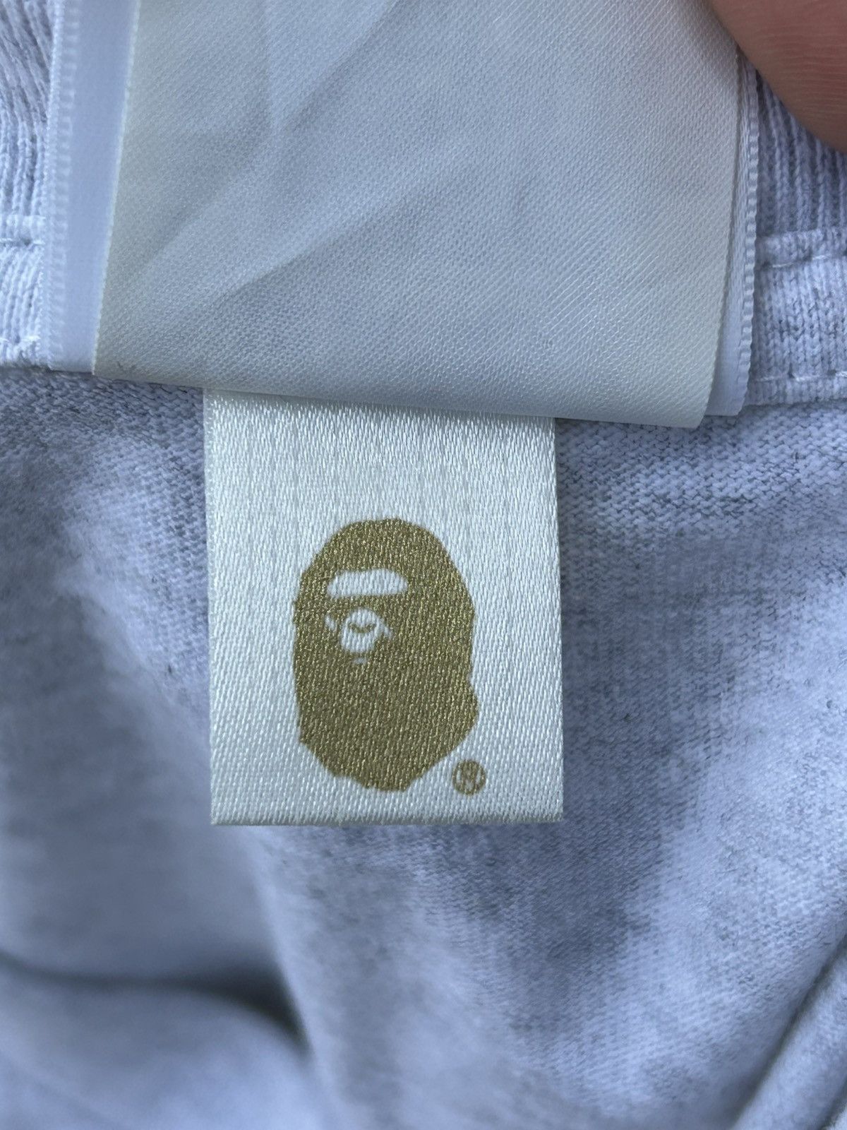 Bape Bape shark mouth tee glow in dark grey Size US S / EU 44-46 / 1 - 8 Thumbnail
