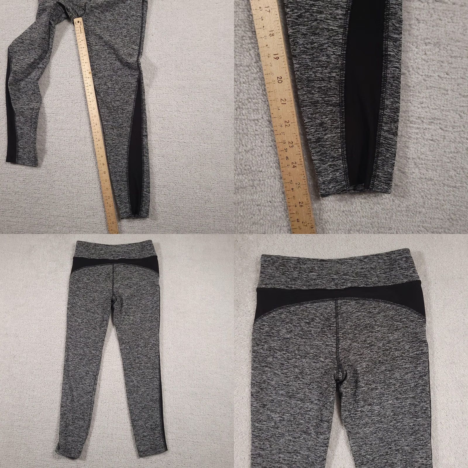 Vintage Fitz + Eddi Leggings Womens Small Gray Black High Waist Stretch Activewear Yoga Capris Size 28" / US 6 / IT 42 - 9 Thumbnail