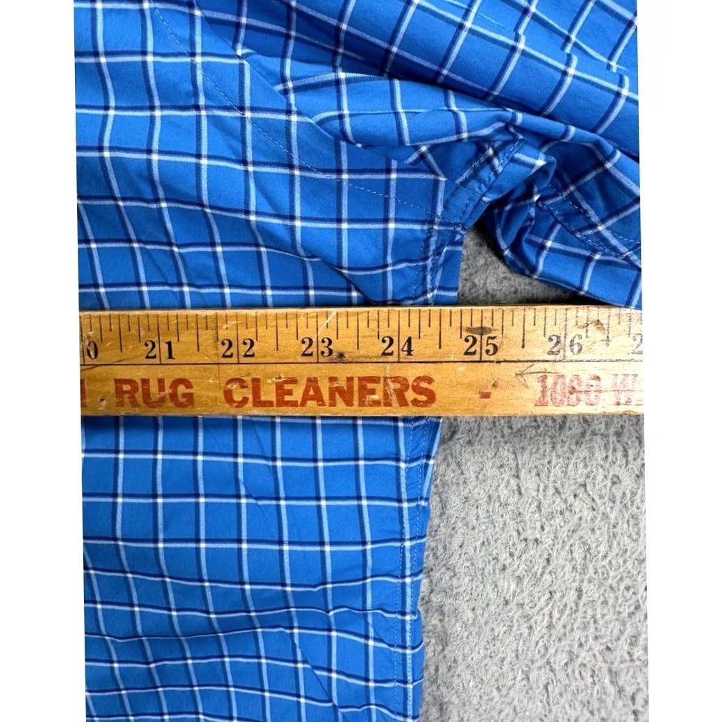 Brooks Brothers Brooks Brothers Button-Down Shirt Adult XL Blue Plaid Nylon Blend Stretch Mens Size US XL / EU 56 / 4 - 6 Thumbnail