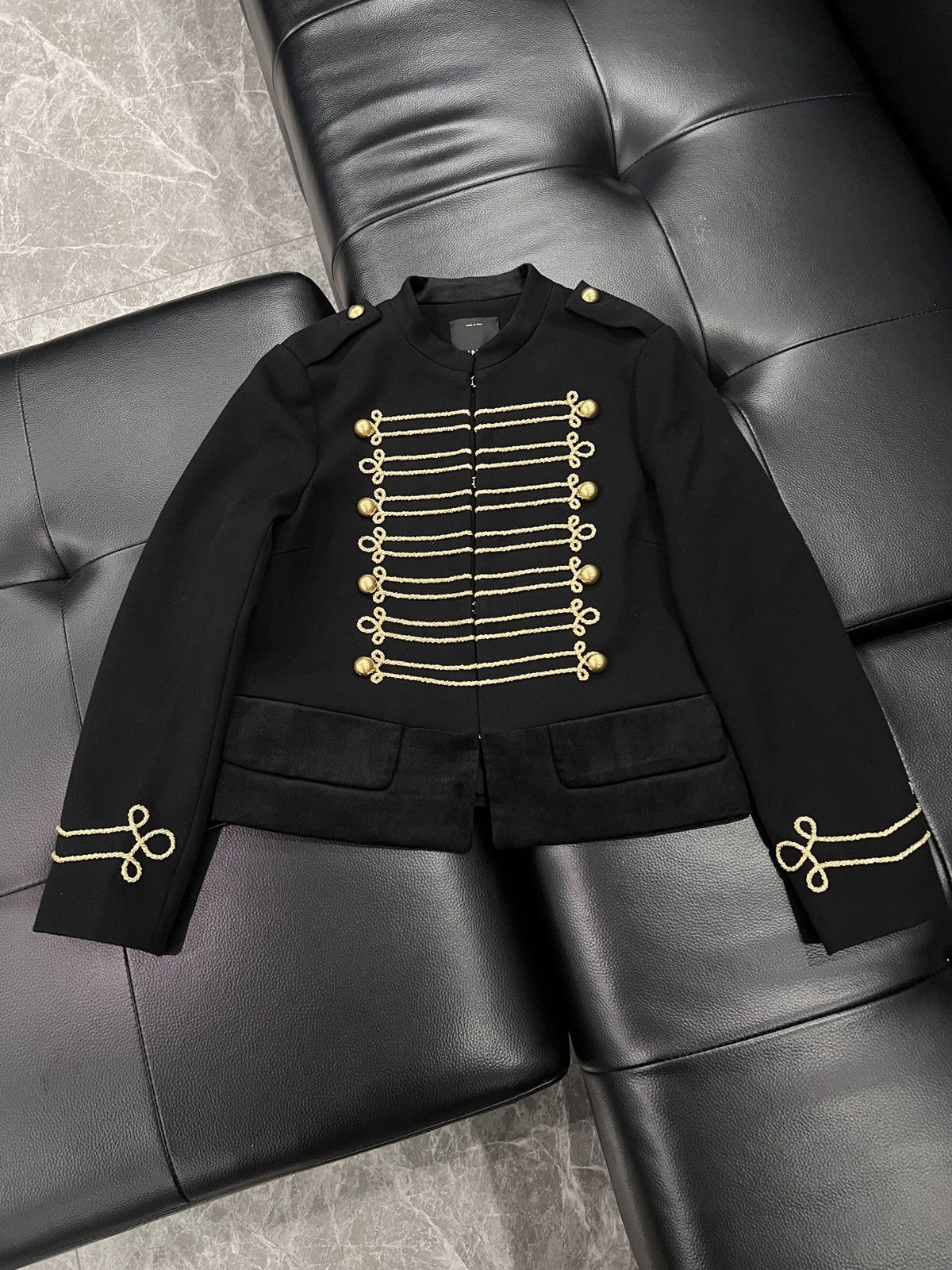 Pinko Pinko Black & Gold Baroque Detail Jacket Size S / US 4 / IT 40 - 1 Thumbnail