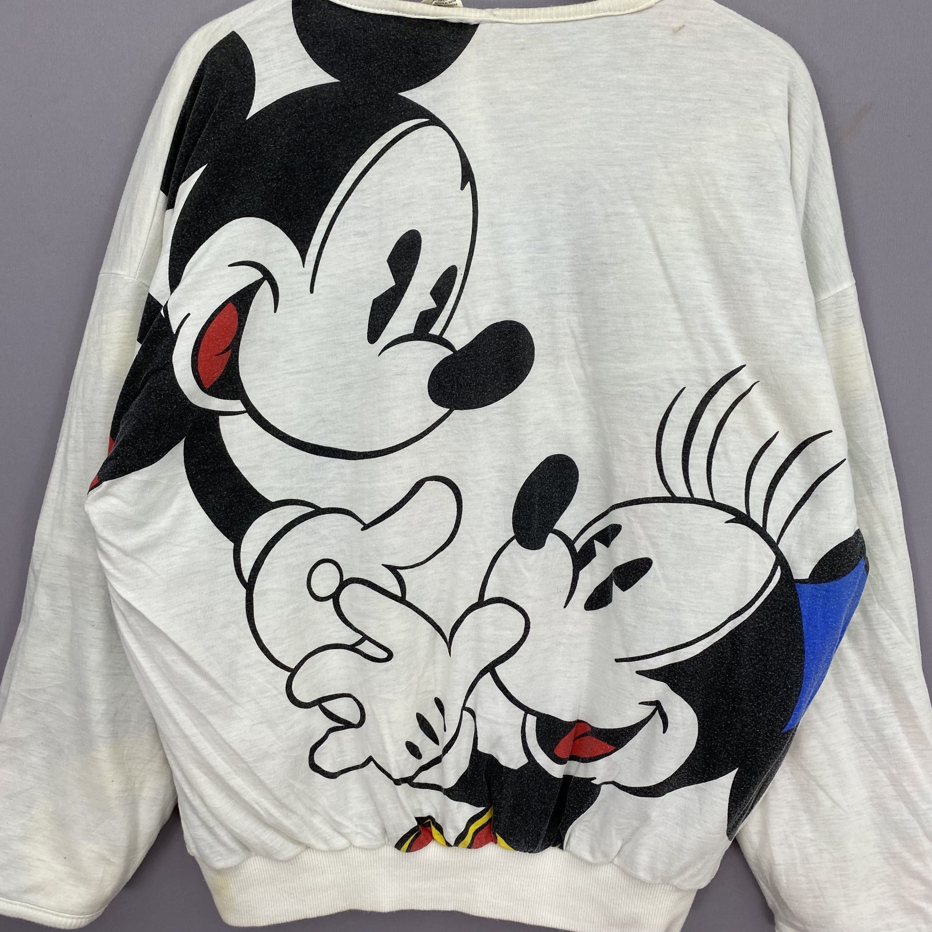 Disney Vintage 90s Mickey Mouse Reversible Sweater Sweatshirt Size US L / EU 52-54 / 3 - 8 Thumbnail