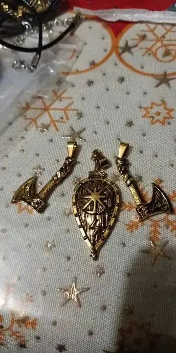 Other Vintage Viking Warrior Shield Axe Pendant Necklace Size ONE SIZE - 4 Thumbnail
