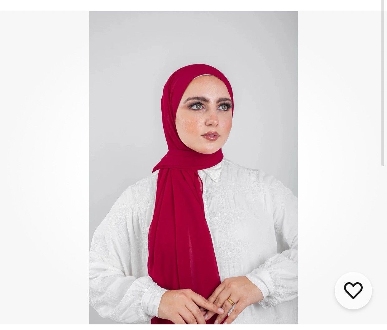 Other Premium Chiffon Rectangle Hijab In Red For Women Size ONE SIZE - 1 Thumbnail