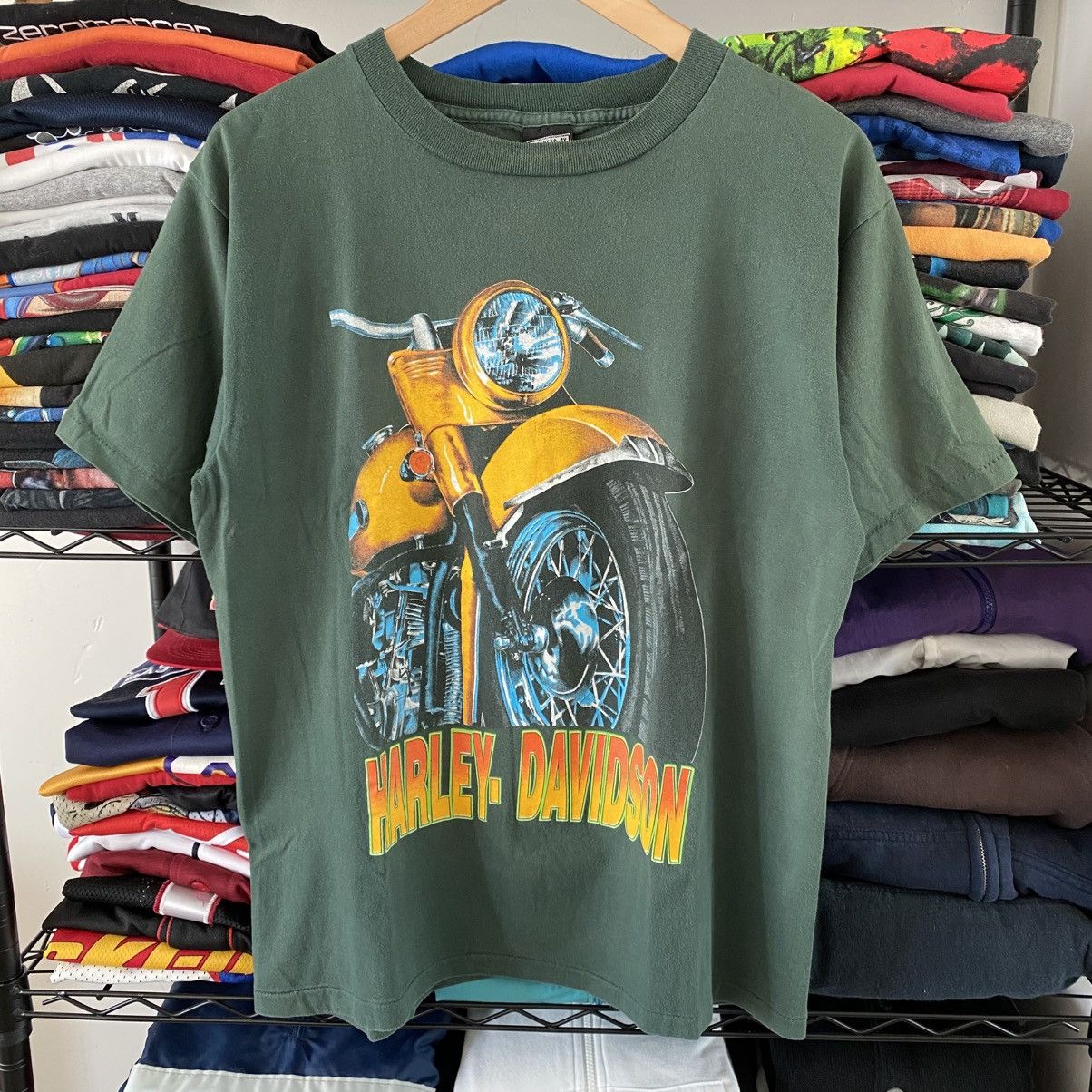 Harley Davidson Vintage Harley Davidson T-Shirt Shield Logo Double Sided 90s Size US L / EU 52-54 / 3 - 1 Thumbnail