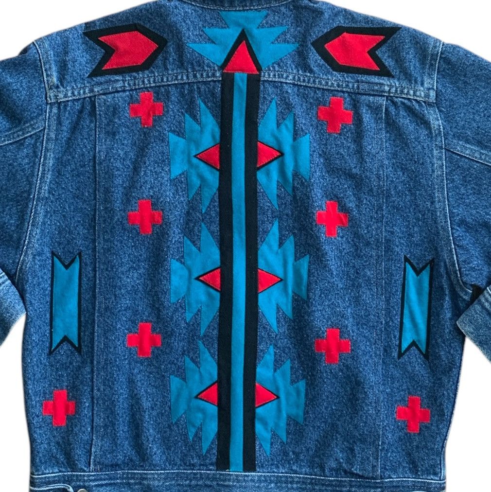 Lee Lee Riders Rodeo Western Appliqué Vintage Denim Jean Jacket Size S / US 4 / IT 40 - 6 Thumbnail