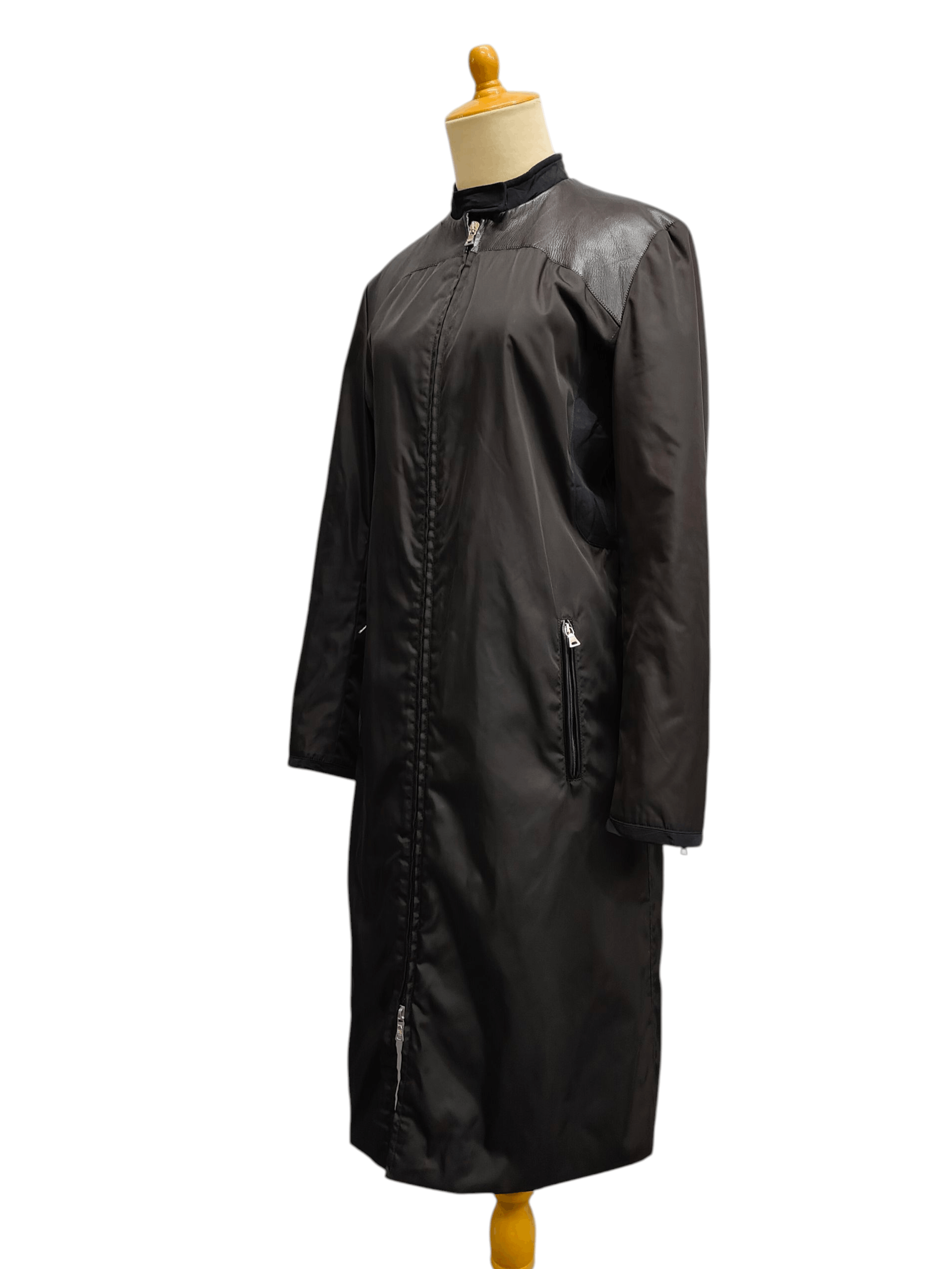 Prada 00s PRADA- Leather Shoulder Coat Archive Minimal Techwear Size M / US 6-8 / IT 42-44 - 4 Thumbnail