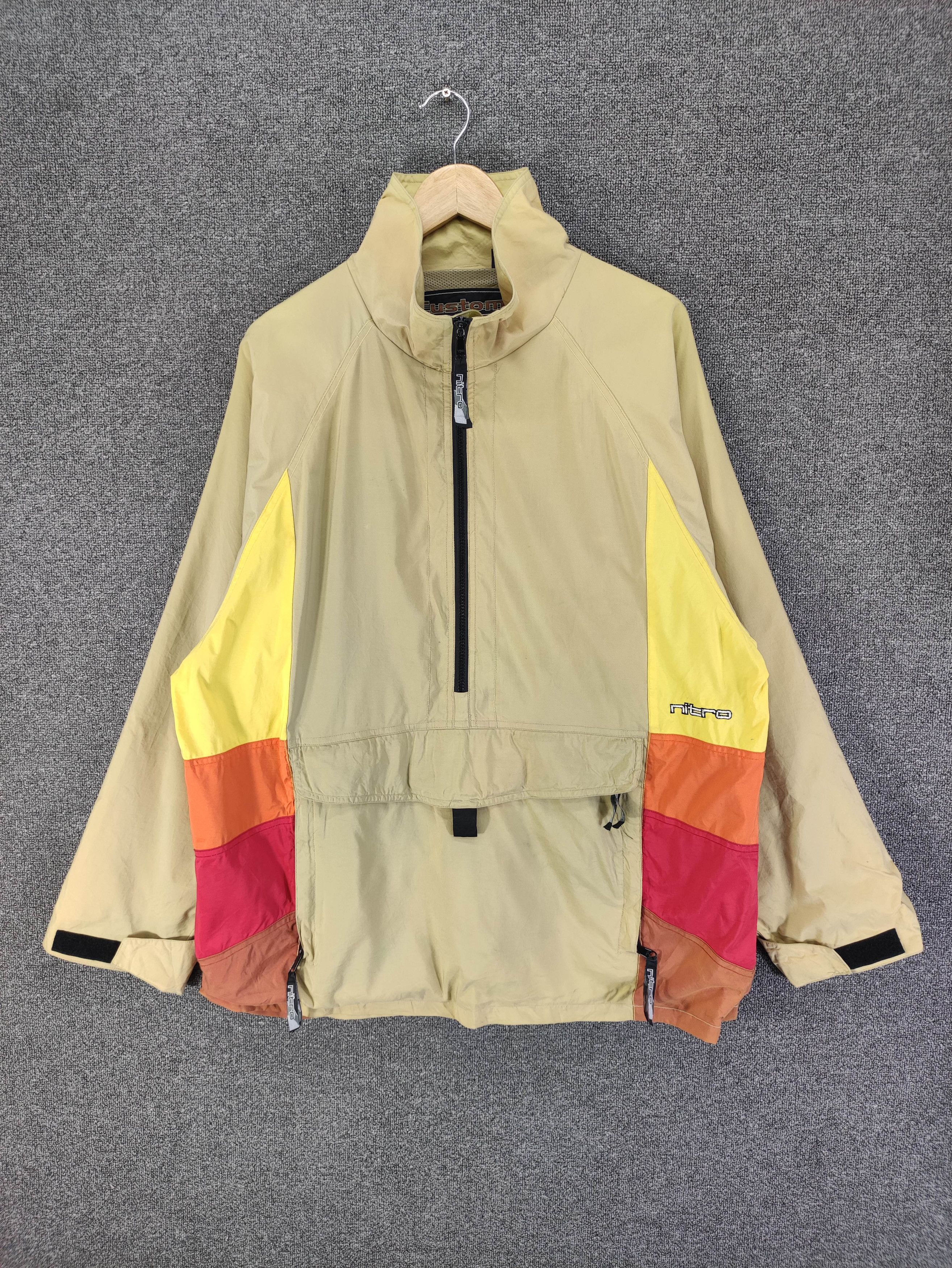 Japanese Brand Vintage Nitro Anorak Blocks Colour Faded Halfzip Jacket Size US XXL / EU 58 / 5 - 1 Thumbnail
