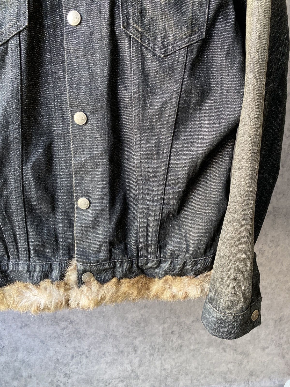 Japanese Brand 2000s Levi’s Fur Faded Black Denim Jacket Size US M / EU 48-50 / 2 - 5 Thumbnail