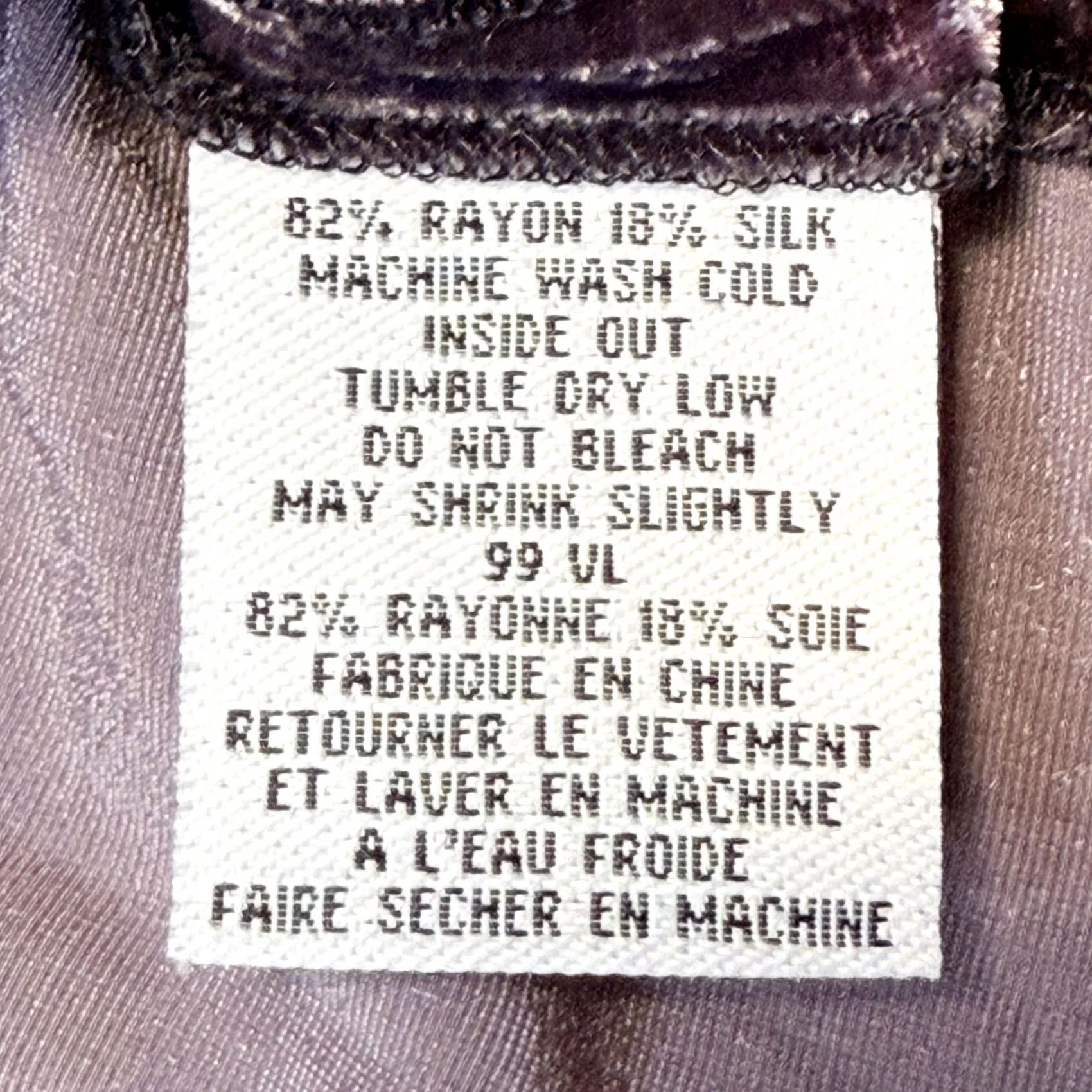 Eileen Fisher VINTAGE Eileen Fisher Cardigan Womens Medium Purple Crushed Velvet Silk Blend Open Front Size M / US 6-8 / IT 42-44 - 6 Thumbnail