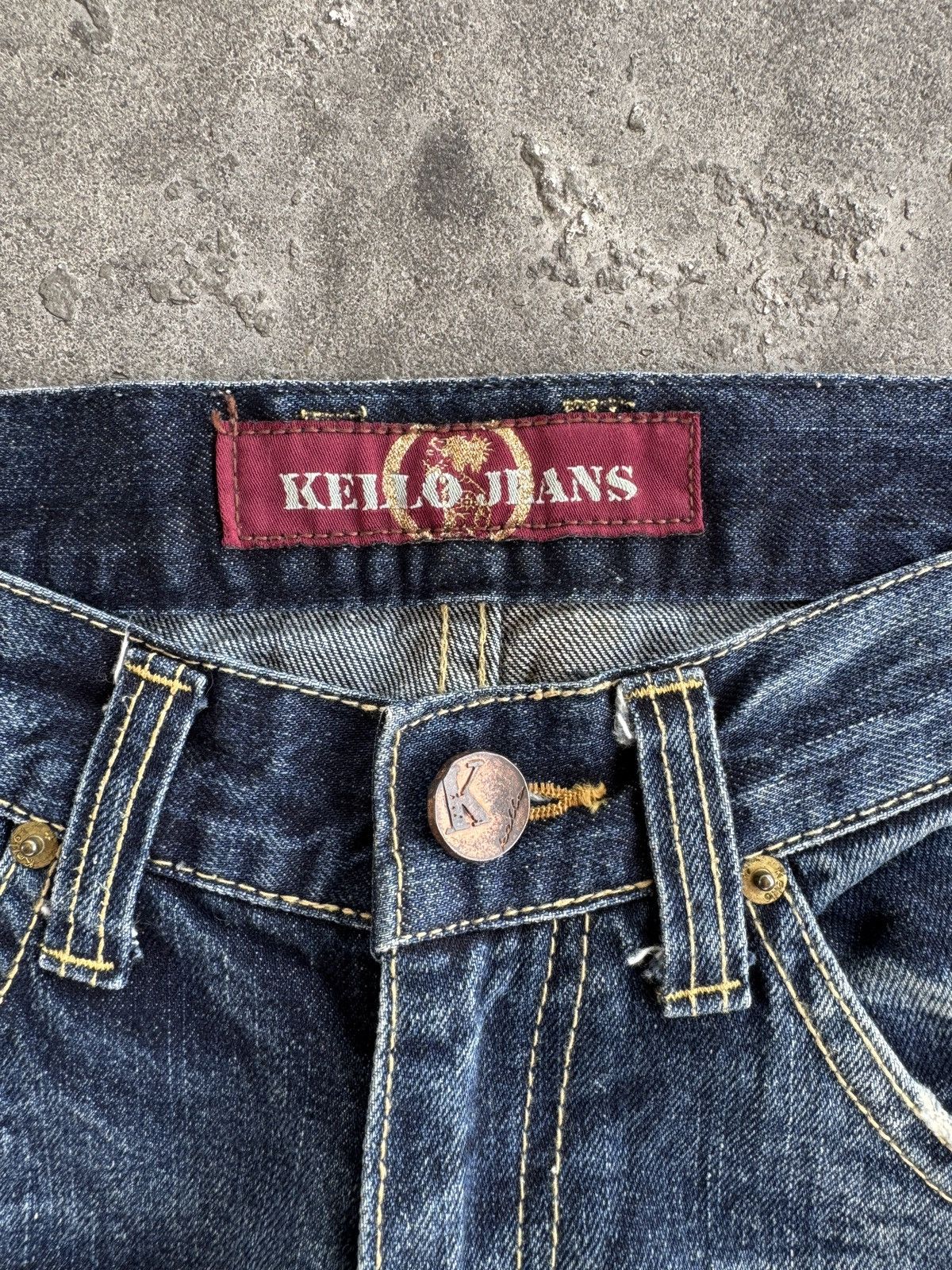 Japanese Brand Kello Distressed Fading Jeans lgb ifsix wasnine style Size US 32 / EU 48 - 3 Thumbnail