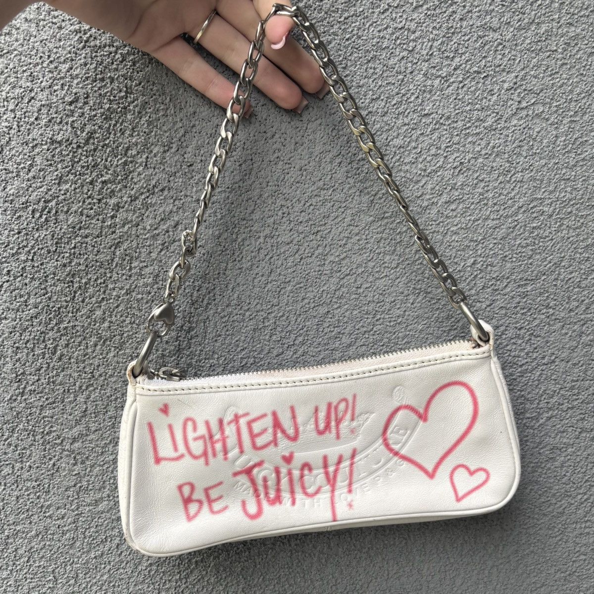 Juicy Couture Mini Bag Baguette Lighten Up Be Juicy in White, Women's